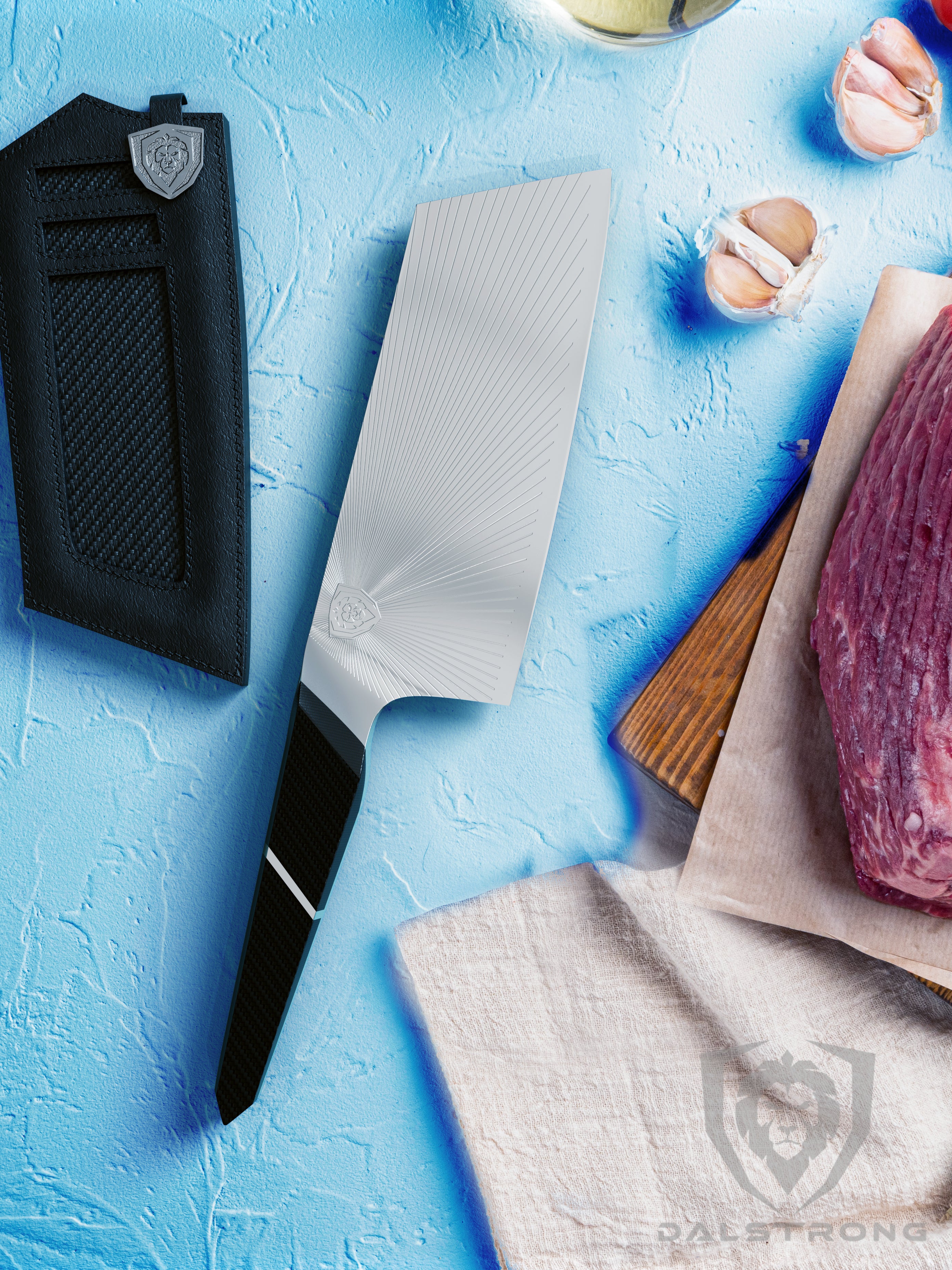 Dalstrong Quantum 1 Series 7-Inch Cleaver Knife - High Carbon German Steel, Razor Sharp Blade - Perfect for Meat Cutting, Vegetable Chopping & Asian Cuisine Preparation