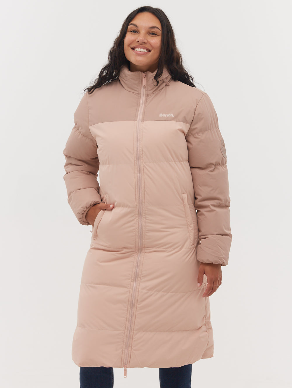 Stylish Phyllis Two-Tone Long Parka Coat for Women - Waterproof Winter Jacket with Hood - Perfect for Outdoor Activities & Cold Weather Fashion