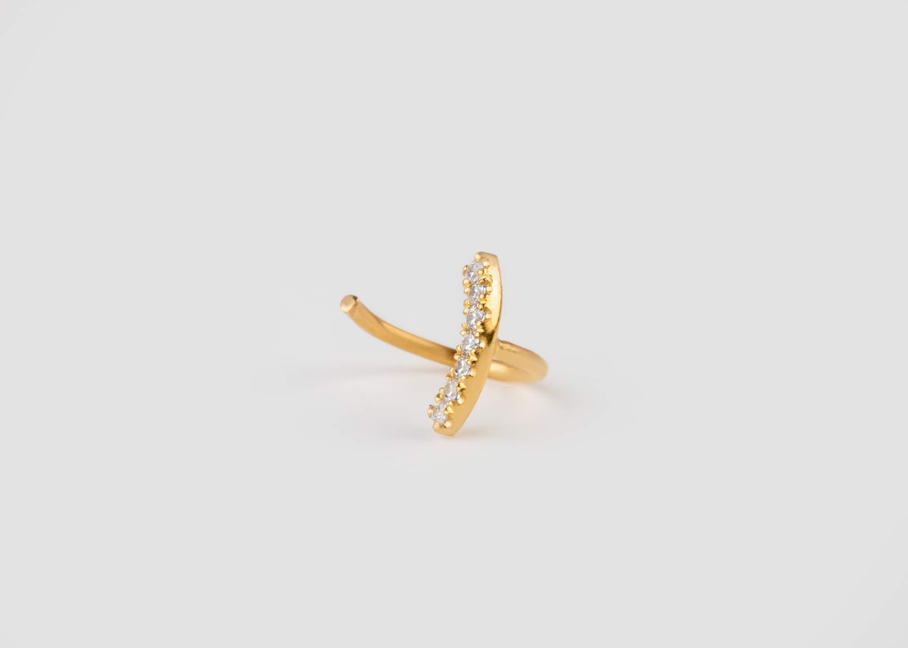 Elegant 9K 14K 18K Solid Gold Diamond Curved Bar Earrings for Women - Tiny Hoop Huggie Earrings, Minimalist Open Hoop Jewelry - Perfect for Weddings, Parties & Everyday Wear
