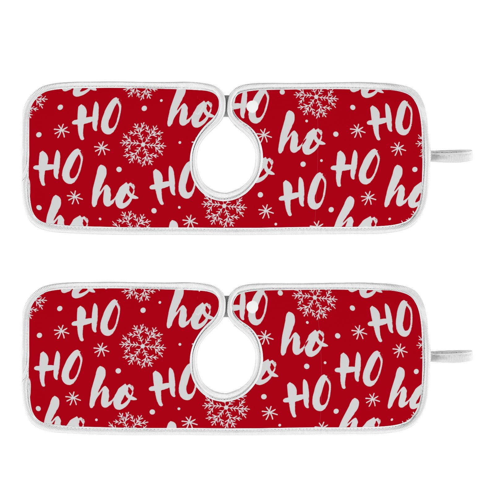 2 Pack Christmas Snowflake Sink Splash Guard - Absorbent Kitchen Faucet Mat, Drip Catcher & Drying Mat for Farmhouse, Bathroom, Bar - Perfect for Holiday Decor & Spill Protection