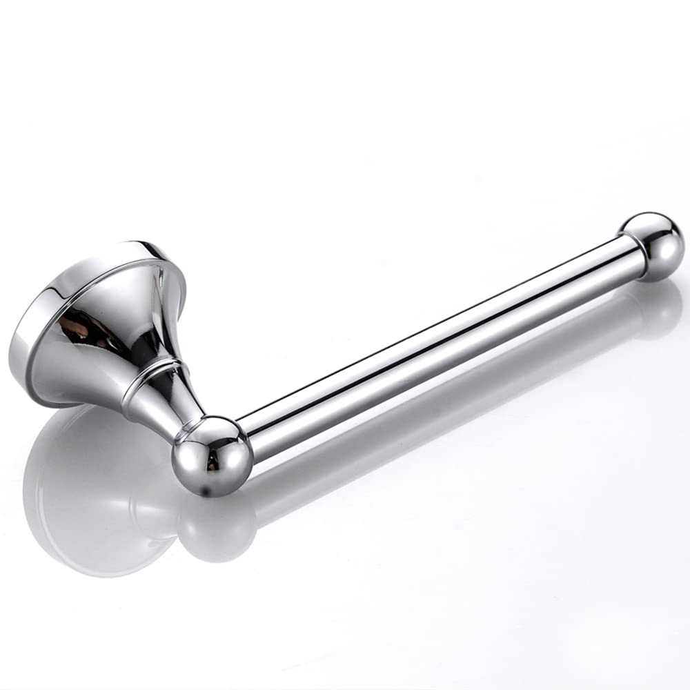 Antique Brass Wall Mounted Toilet Paper Holder - Vintage Style Bathroom & Kitchen Tissue Roll Holder - Durable Sliver Chrome Finish - Perfect for Home, Office, and RV Use