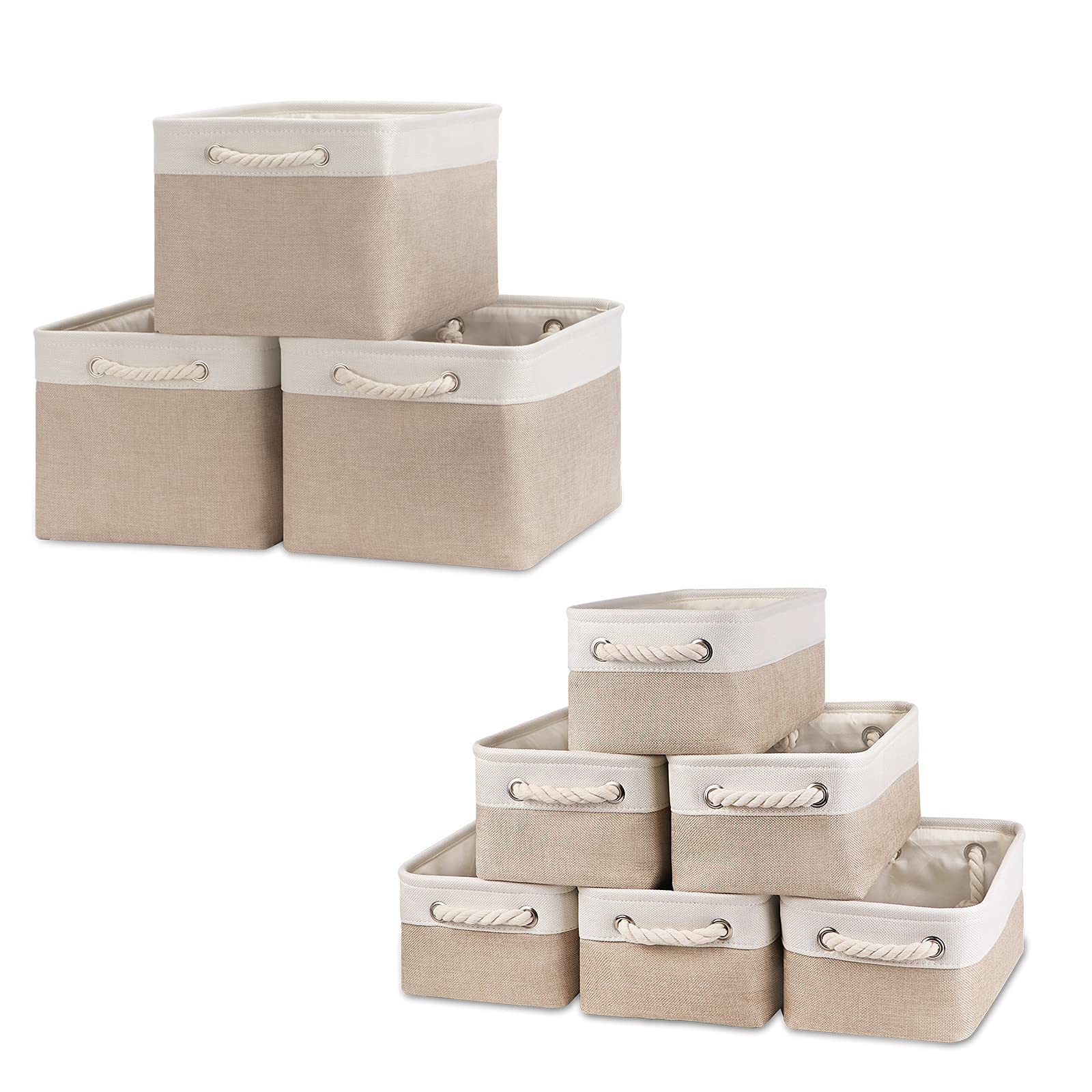 Bidtakay Fabric Storage Bins Set - 3 Medium (15