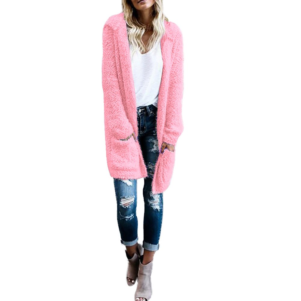 Women's Cozy Hooded Cardigan Sweater - Long Sleeve Knit Pullover with Pockets | Casual Fall & Winter Outerwear for Lounge, Office & Coffee Dates