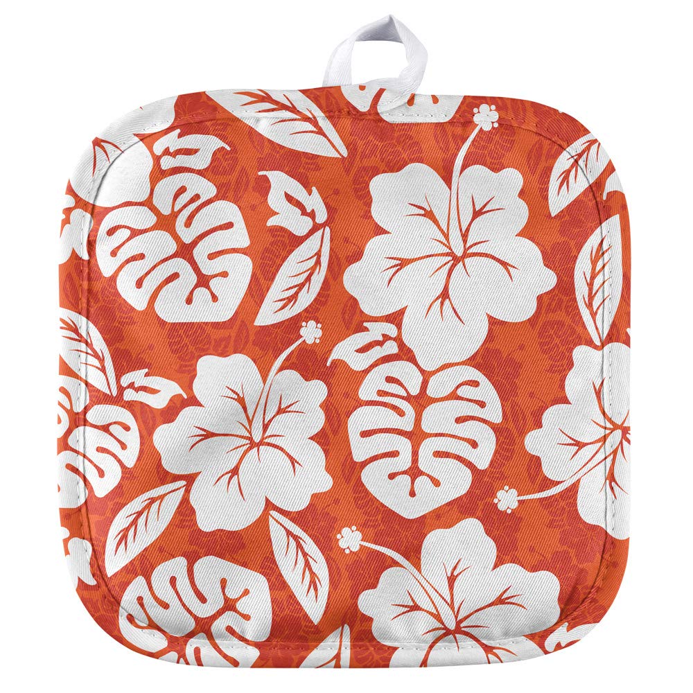 Hawaiian Style Heat Resistant Pot Holder Set - Colorful Kitchen & BBQ Mittens for Cooking, Grilling, Baking - Perfect for Indoor & Outdoor Use