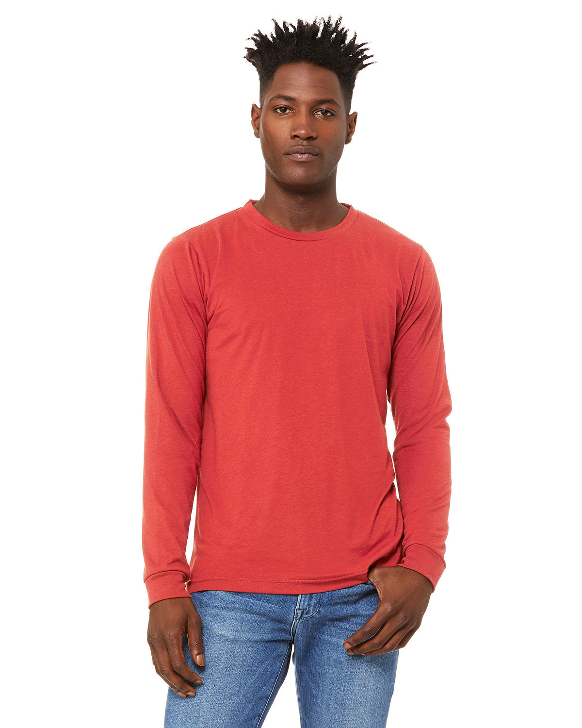 Bella + Canvas 3513 Unisex Triblend Long Sleeve T-Shirt - Soft Comfortable Crew Neck Tee for Men & Women - Perfect for Casual Wear, Layering, and Everyday Outfits