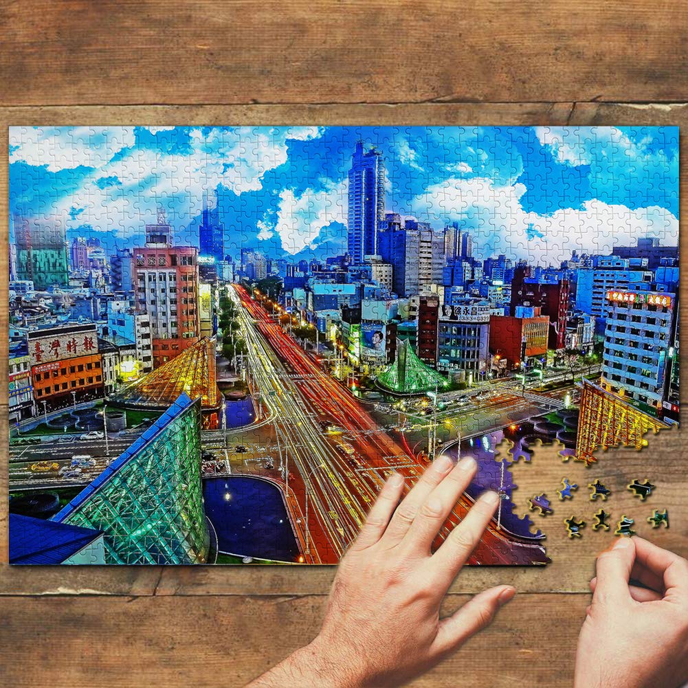 1000-Piece Taiwan Kaohsiung Wooden Jigsaw Puzzle - Travel Souvenir & Home Decor for Adults & Kids | Perfect for Family Game Night, Stress Relief & Wall Art Display