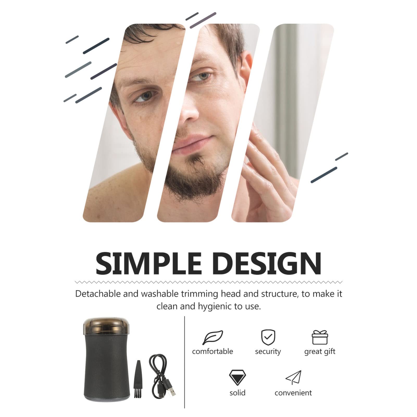 USB Rechargeable Electric Shaver for Men - 3D Floating Head Waterproof Mini Razor - Perfect for Travel, Gym & Daily Shaving