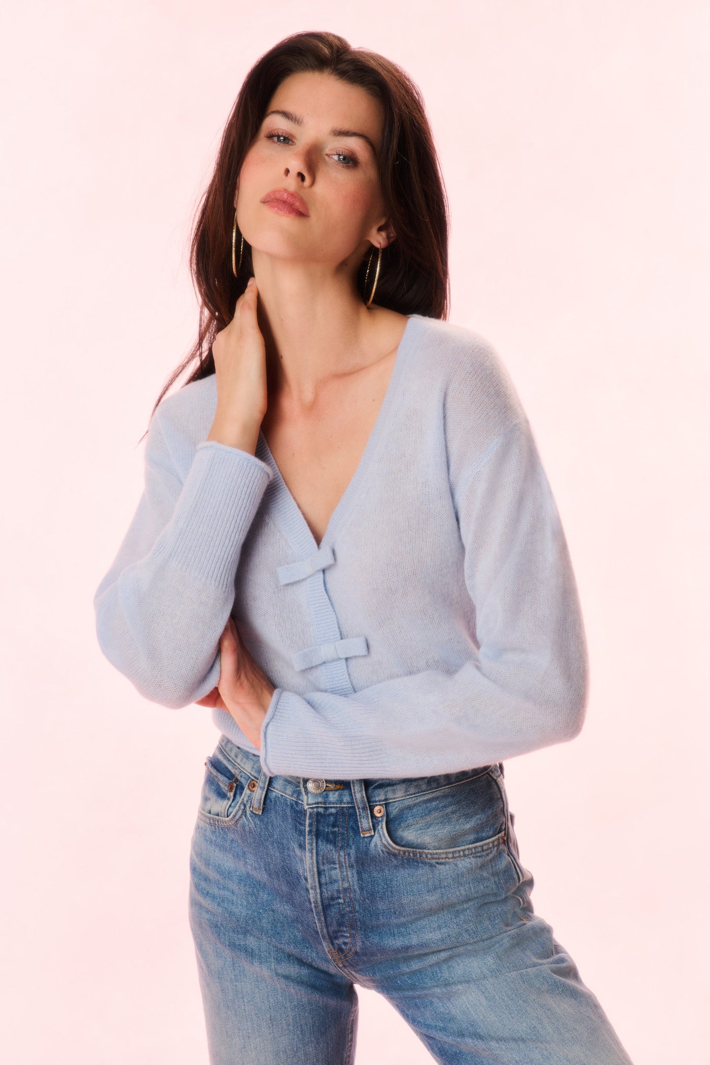 Luisella Lightweight Cashmere Cardigan for Women - Soft & Warm Open Front Sweater - Perfect for Office, Travel & Casual Outfits