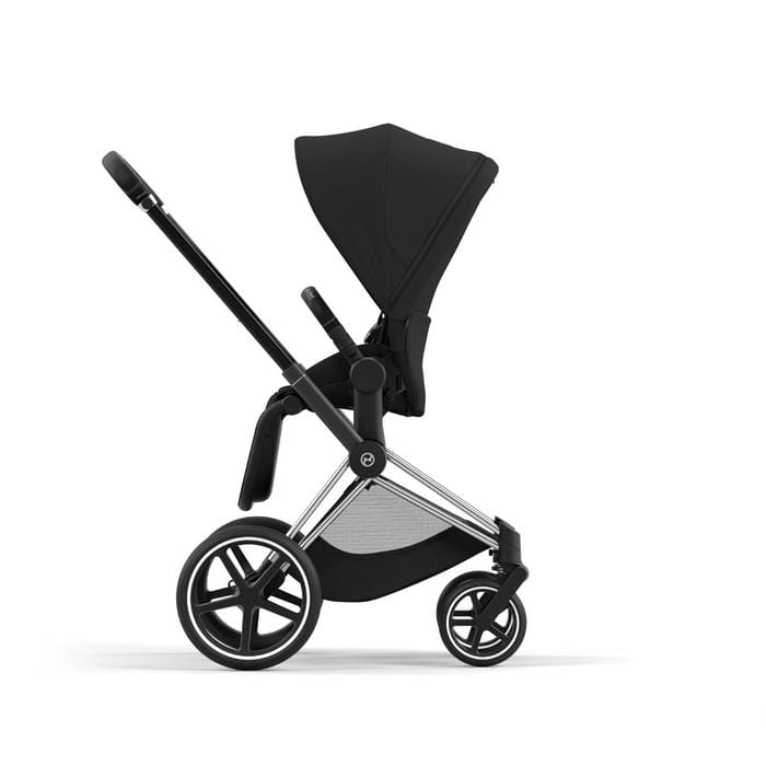 Cybex Priam 4 Complete Stroller - Chrome/Black Luxury Baby Stroller with All-Wheel Suspension | Perfect for City Walks, Travel & Everyday Use