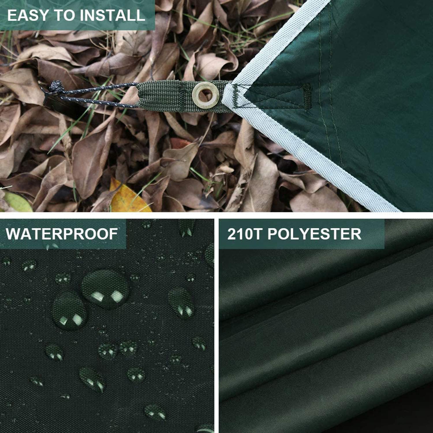 Premium Waterproof Camping Tent Tarp with UV Protection - Lightweight Shelter for Backpacking, Hiking & Hammock - Easy Setup Outdoor Canopy (Blue, Small) | Perfect for Camping Trips, Beach Outings & Backyard Adventures