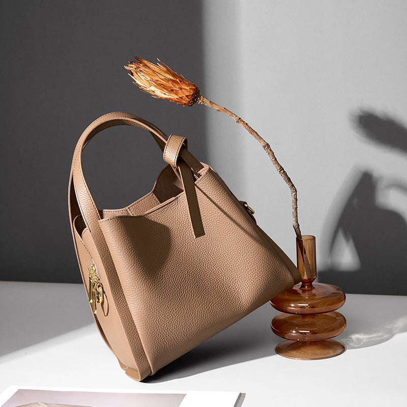 Genuine Leather Crossbody Bag for Women - Stylish Tote, Shoulder & Bucket Bag - Perfect for Work, Travel & Everyday Use