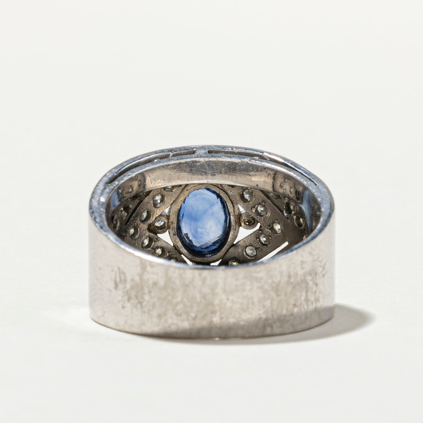 Exquisite 0.95ct Sapphire & 0.84ctw Diamond Cocktail Ring - Size 9.5 | Elegant Jewelry for Evening Parties, Weddings & Special Occasions