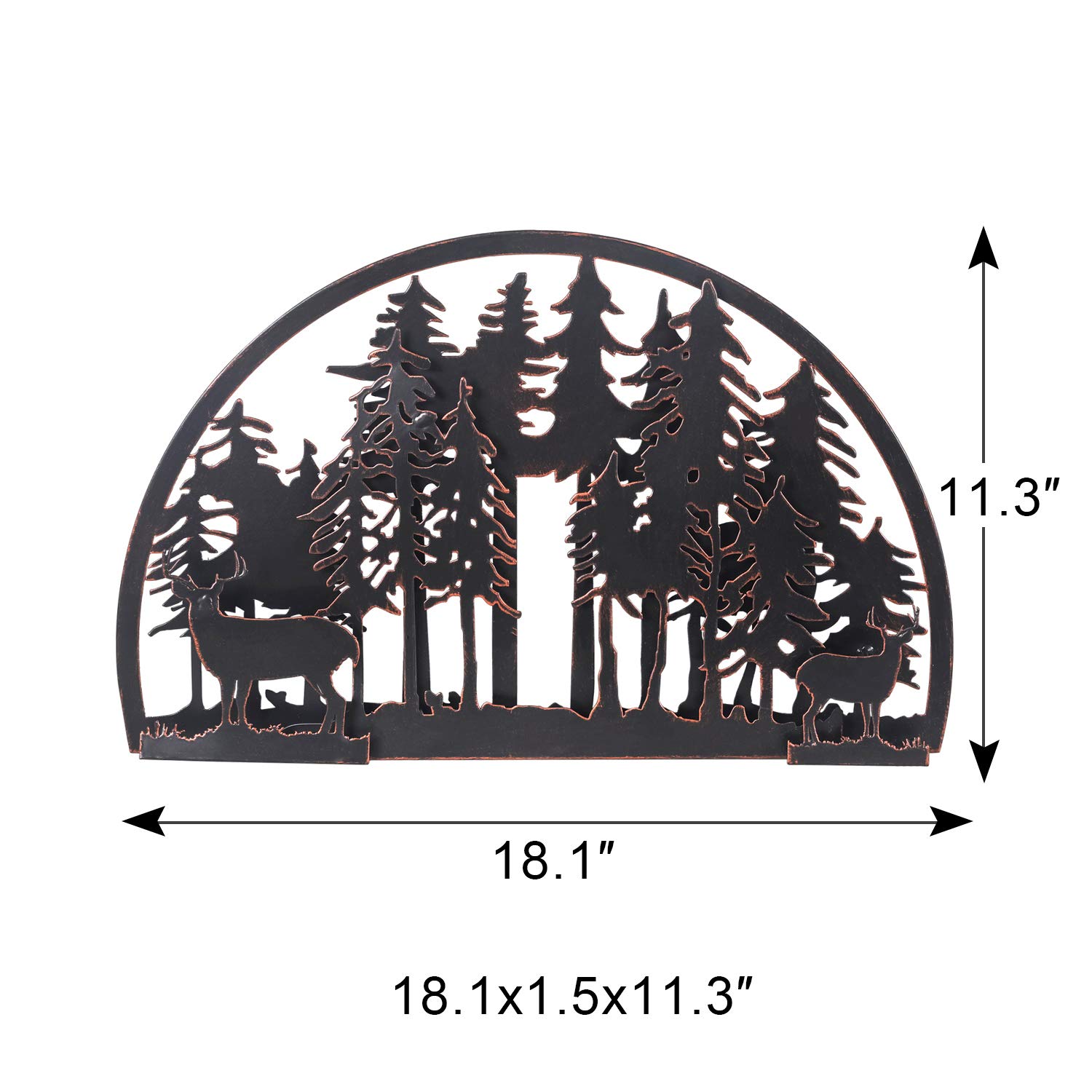 Black Metal Wall Art Panel - Modern Indoor Outdoor Wall Sculpture for Home & Garden Décor - Perfect for Living Room, Bedroom, Patio & Office Decor