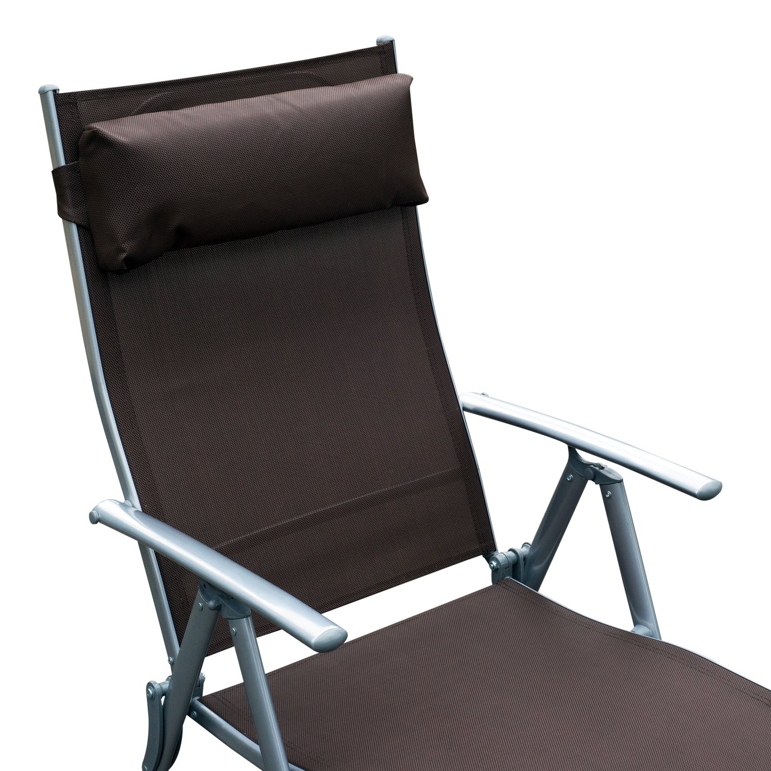 Adjustable Folding Chaise Lounge Chair - Reclining Outdoor Patio Pool Beach Sun Chair for Camping, Backyard & Relaxation by SHG | Perfect for Sunbathing, Lounging & Outdoor Leisure