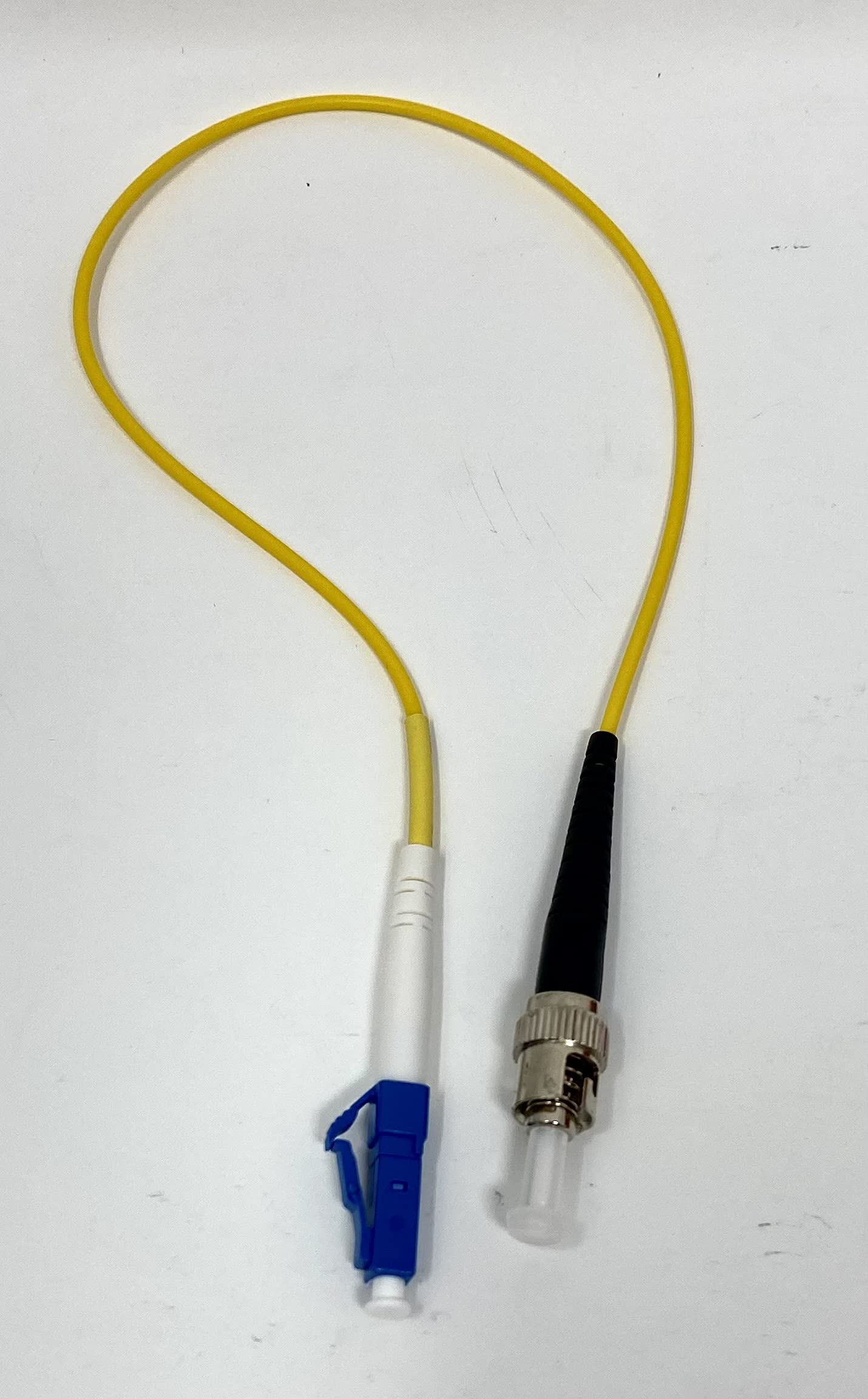 1FT - Single Mode Simplex Fiber Optic Patch Cable (9/125μm) - LC to ST Connector - 50 Pack - High Speed Data Transmission for Telecom, Networking & Data Centers
