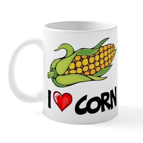 White - I Love Corn Mug