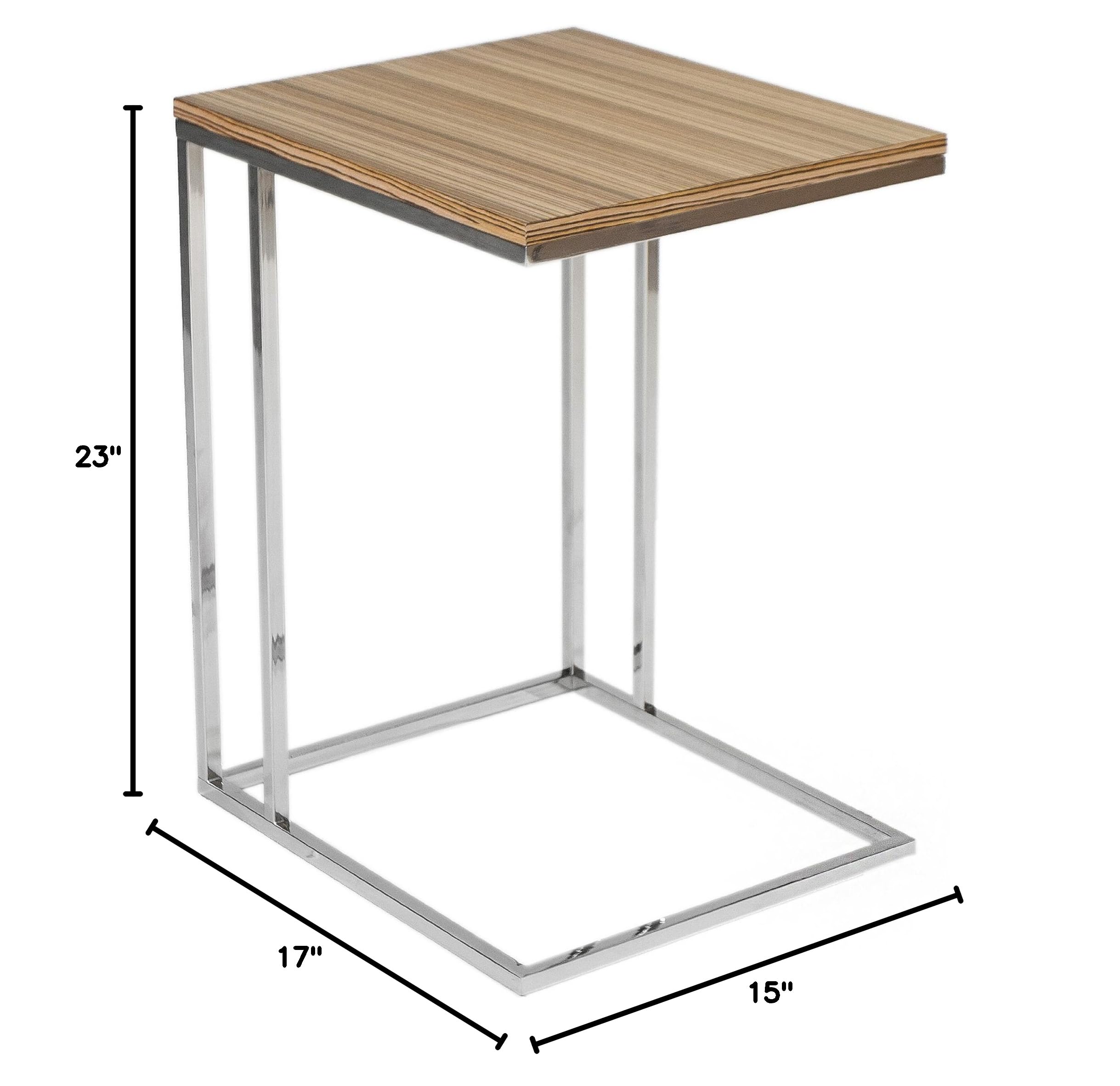 Brown Fred Tray Table - Portable Side Table for Living Room & Bedroom