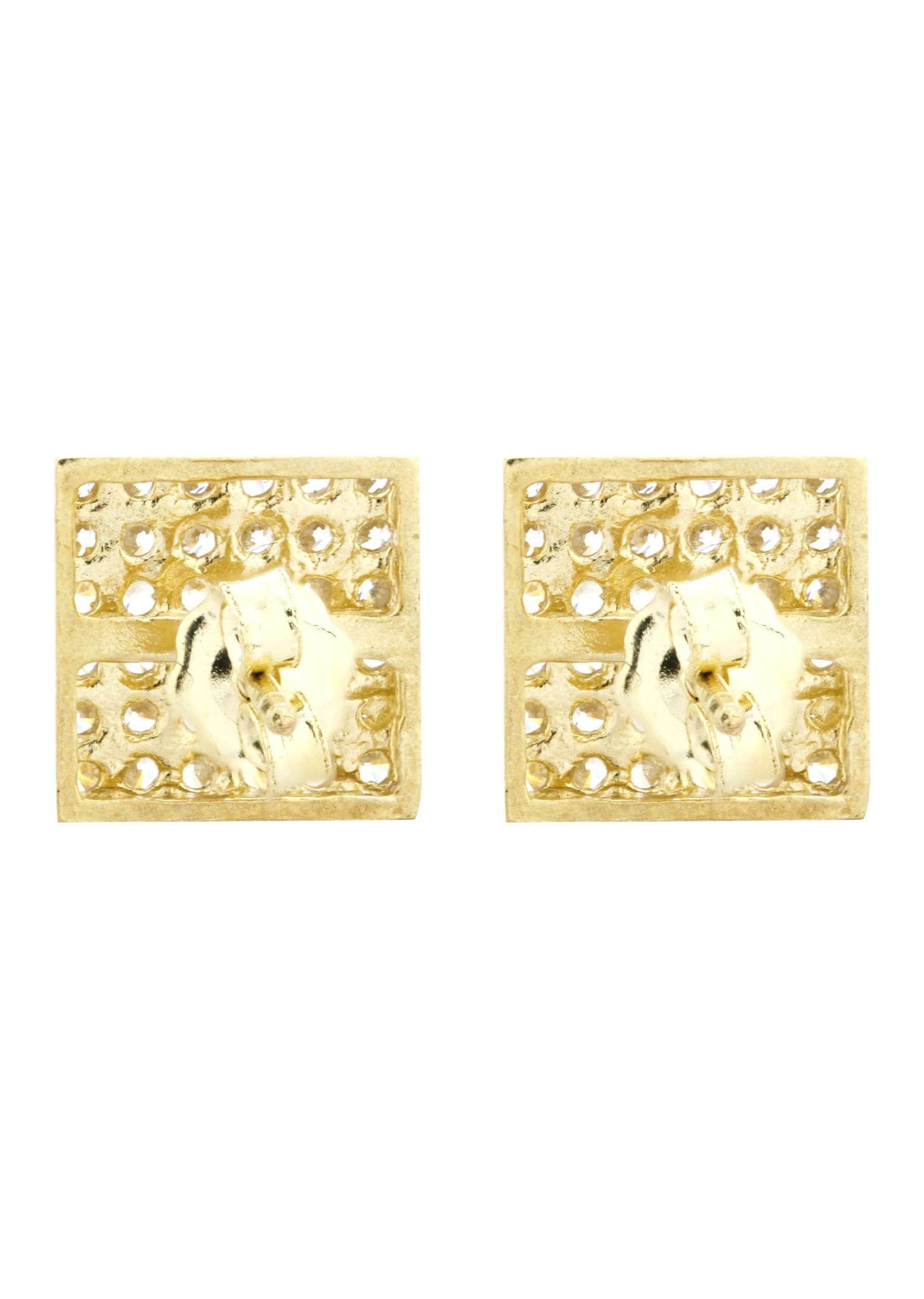 10K Yellow Gold CZ Stud Earrings - 0.1 Inch Diameter Cubic Zirconia Studs for Women | Perfect for Everyday Wear, Parties & Special Occasions