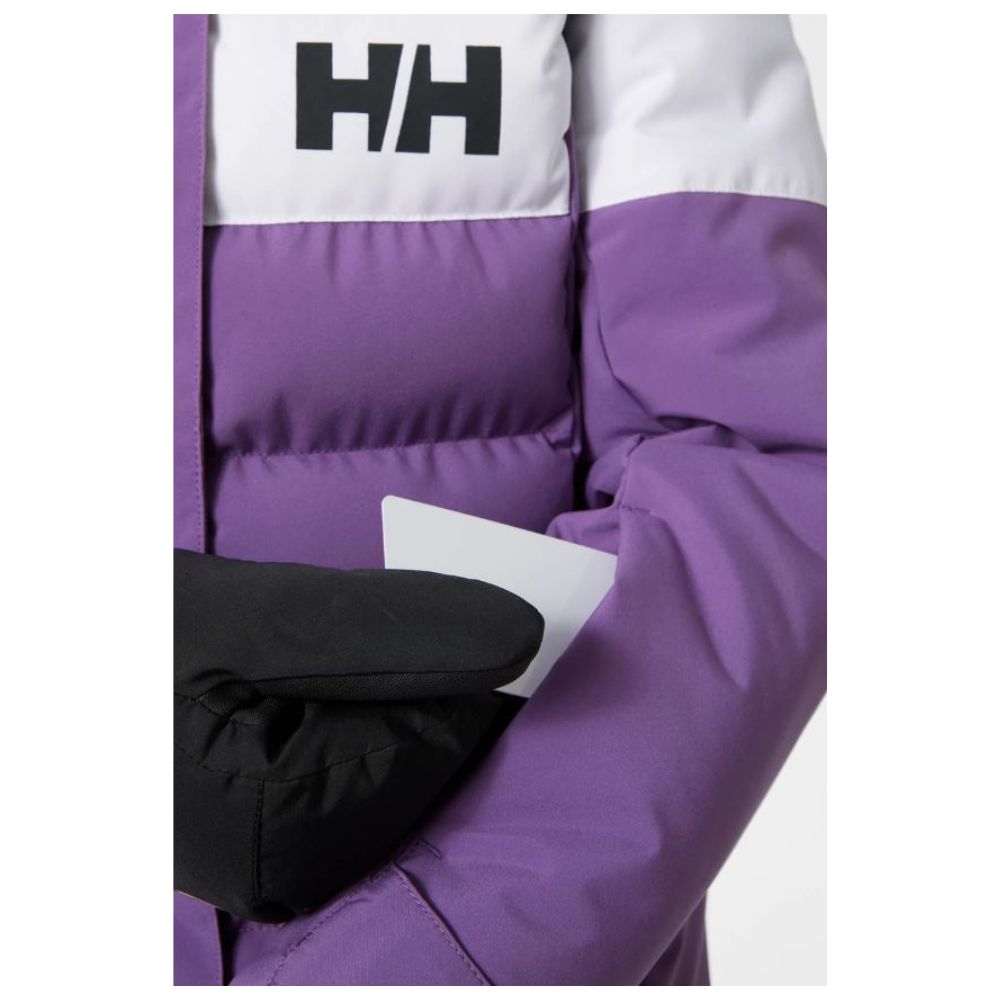 Helly Hansen Girls' Waterproof Ski Jacket & Insulated Ski Pants Set - Crushed Grape & Black for Winter Sports and Outdoor Adventures