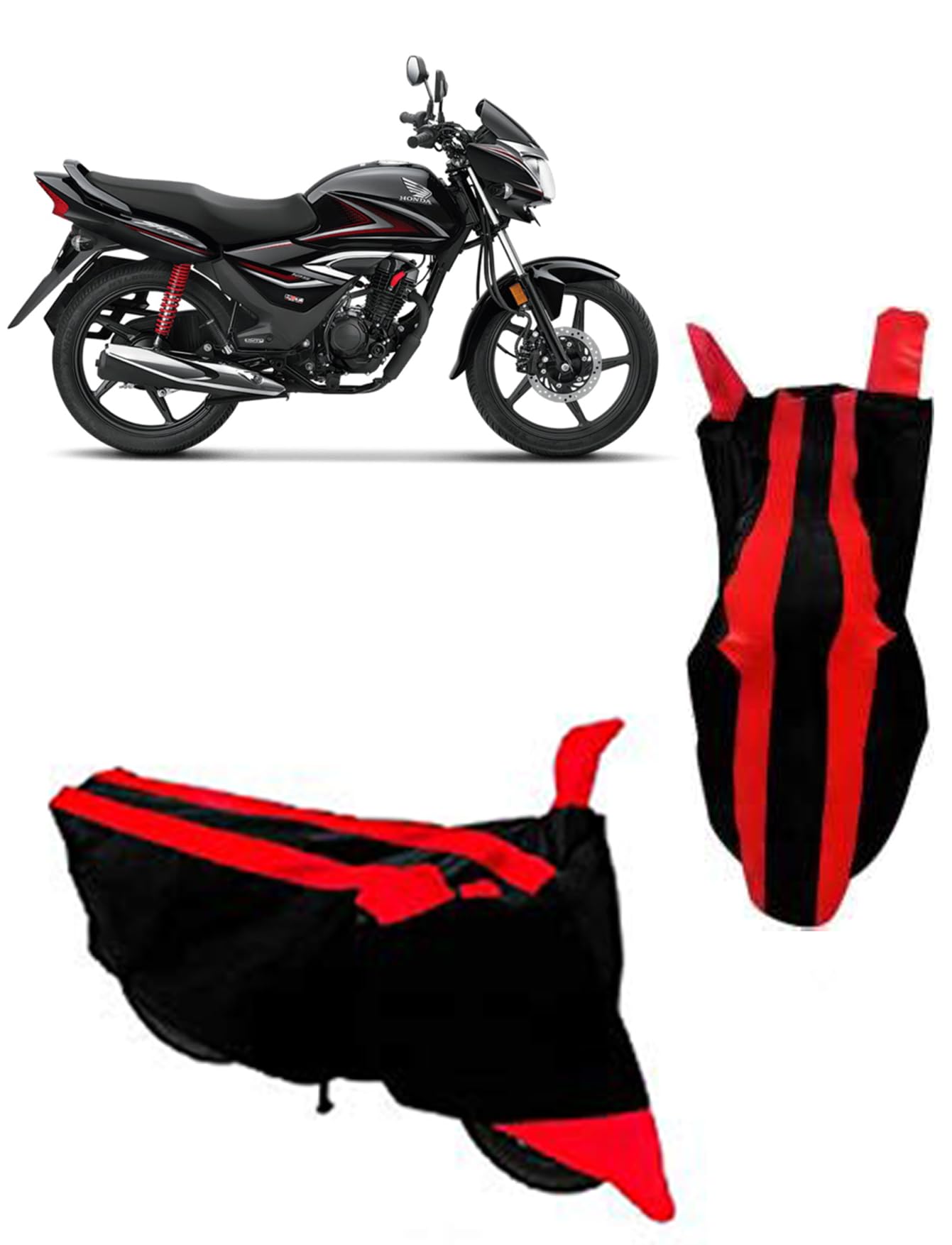 KARKING Waterproof Motorcycle Cover for Honda Shine with Buckle Strap - Durable Rain Protection for Scooter & Bike - Perfect for Outdoor Parking & Weather Protection
