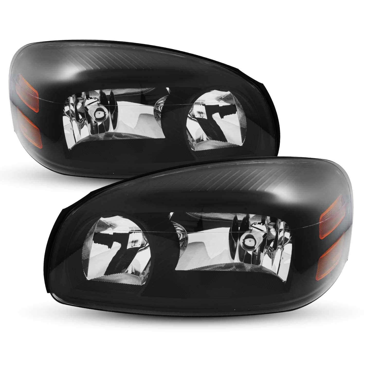 AKKON Replacement Headlights for Chevy Uplander & Montana SV6 - Black LED Headlamp Assembly Pair (Driver & Passenger Side) - Perfect for Night Driving & Vehicle Restoration Projects