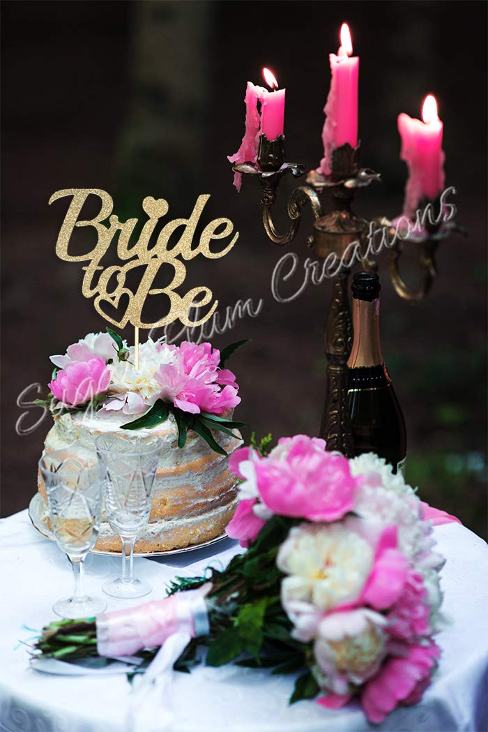 Elegant Bride to Be Cake Topper - Wedding Cake Decorations for Bridal Showers, Bachelorette Parties & Receptions