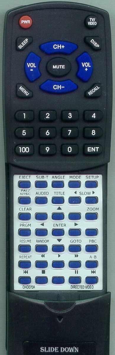 Replacement Remote Control for Directed Video OHD070 & OHD070A - Compatible Universal Remote for Home Theater & Entertainment Systems