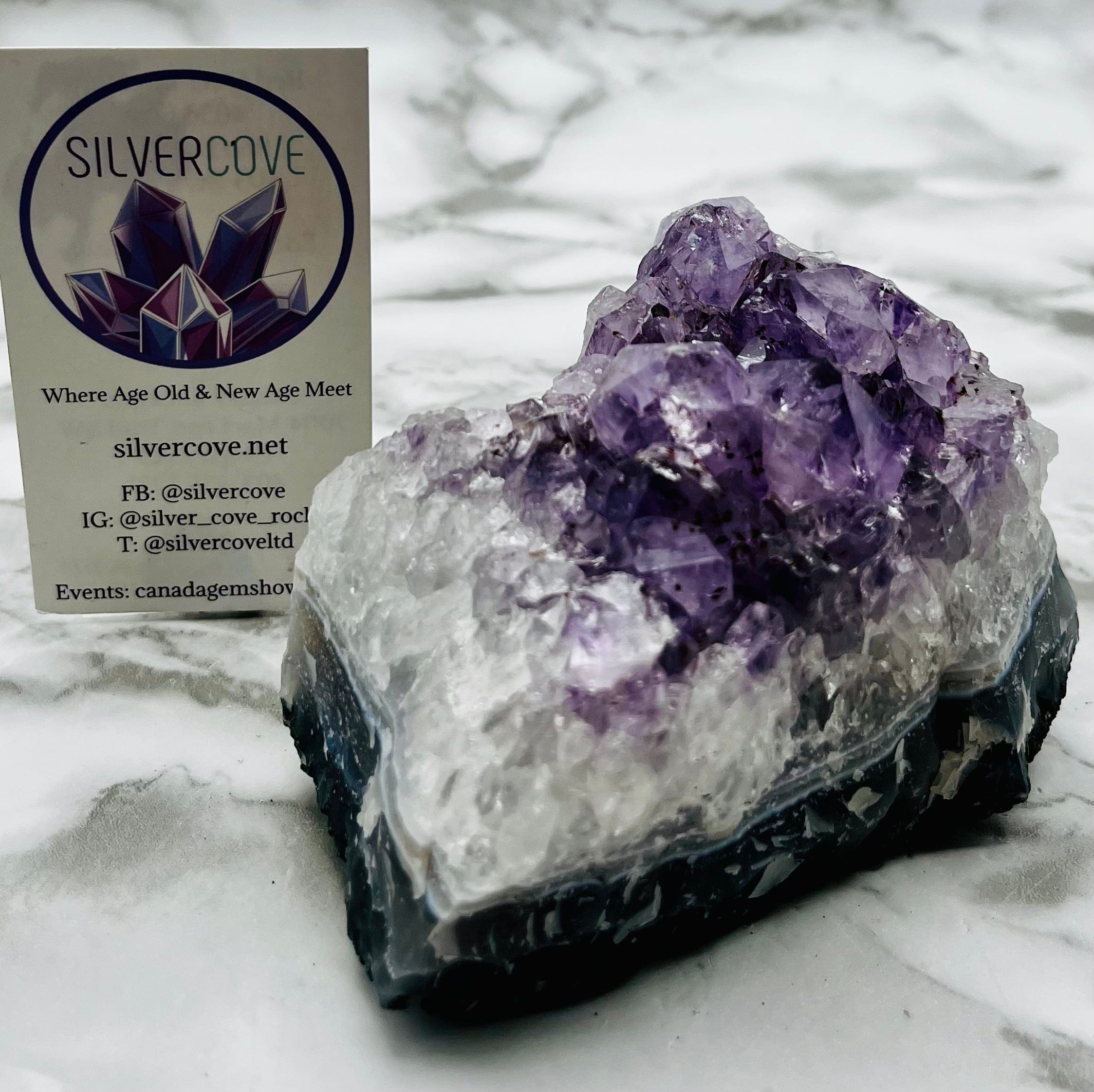 Natural Amethyst Cluster Specimen - Raw Purple Quartz Crystal for Healing, Meditation & Home Decor - Perfect for Spiritual Gifts & Crystal Collections