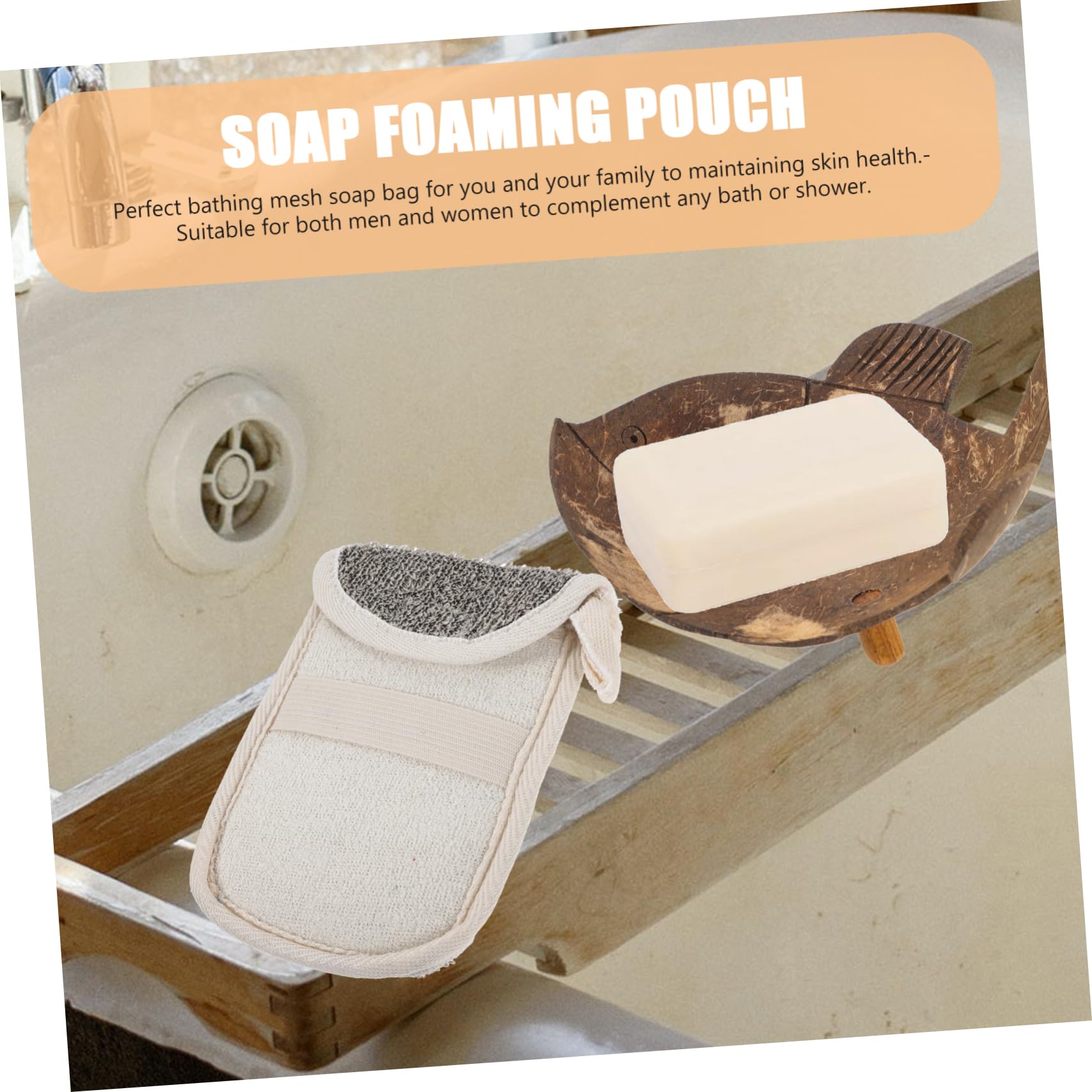 Portable Linen Soap Pouch Set - Exfoliating Mesh Bag for Soap Saving, Travel & Camping - Natural Eco-Friendly Soap Holder for Shower, Bath and Gym Use