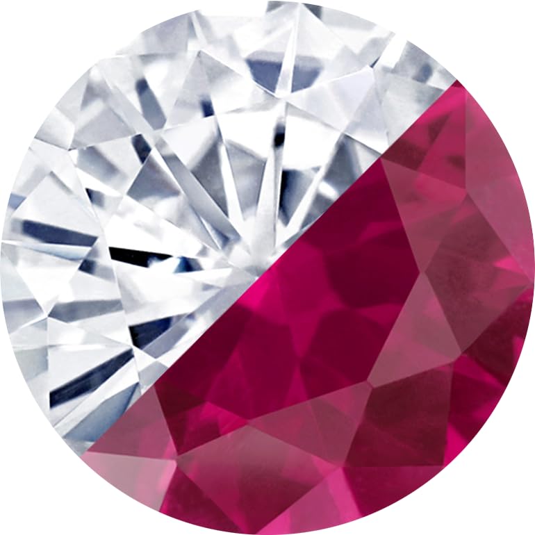 White Moissanite - Created Ruby
