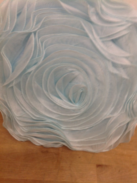14 Inch Blue Floral Pillow - Soft & Comfortable for Bed, Couch, and Sofa - Perfect for Home Decor, Living Room, and Bedroom