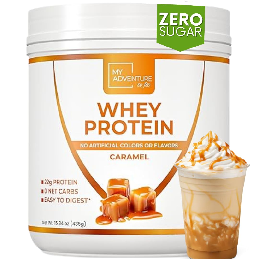 Premium Whey Isolate Protein Powder for Women - Low Carb, Stevia Sweetened, Muscle Growth & Recovery - Natural Clean Protein Supplement (Caramel Flavor, 15 Servings) | Ideal for Post-Workout, Weight Management & Healthy Lifestyle