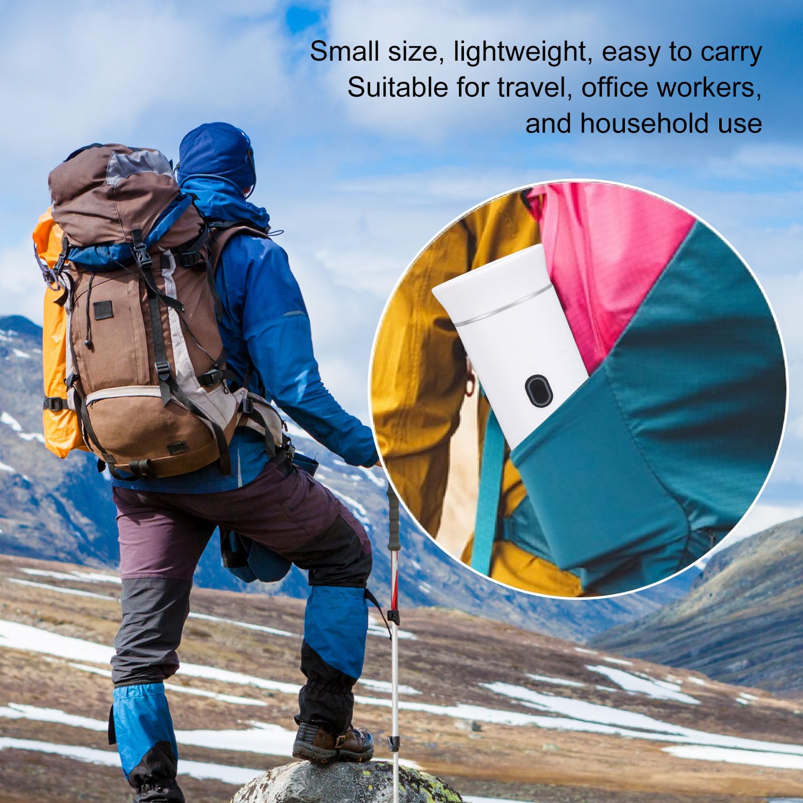 Zunate Portable Espresso Maker - Mini Camping Coffee Machine for Travel, Car, Motorhome & Hiking | Automatic Extraction | Perfect for Outdoor Adventures, Road Trips & Daily Commutes