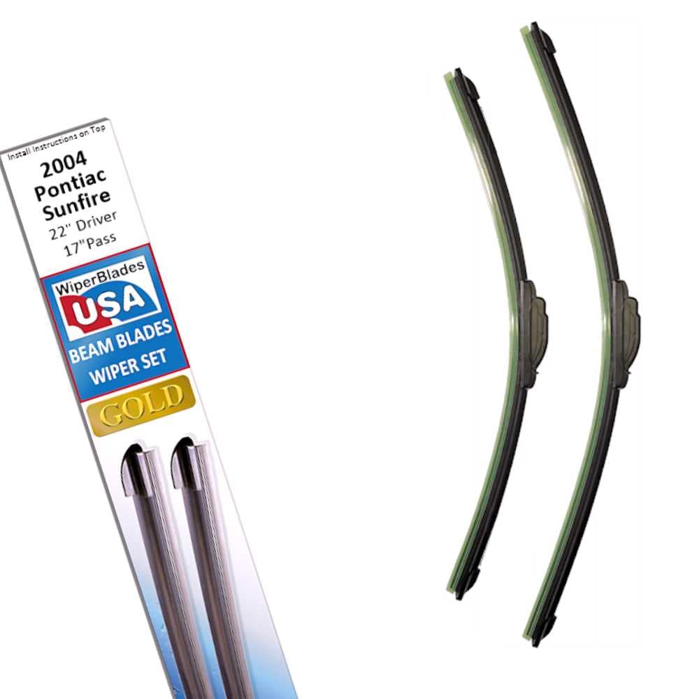 Premium Beam Blade Wiper Set for 2004 Pontiac Sunfire - All-Weather Replacement Windshield Wipers by WiperBladesUSA - Perfect for Rain, Snow and Harsh Driving Conditions