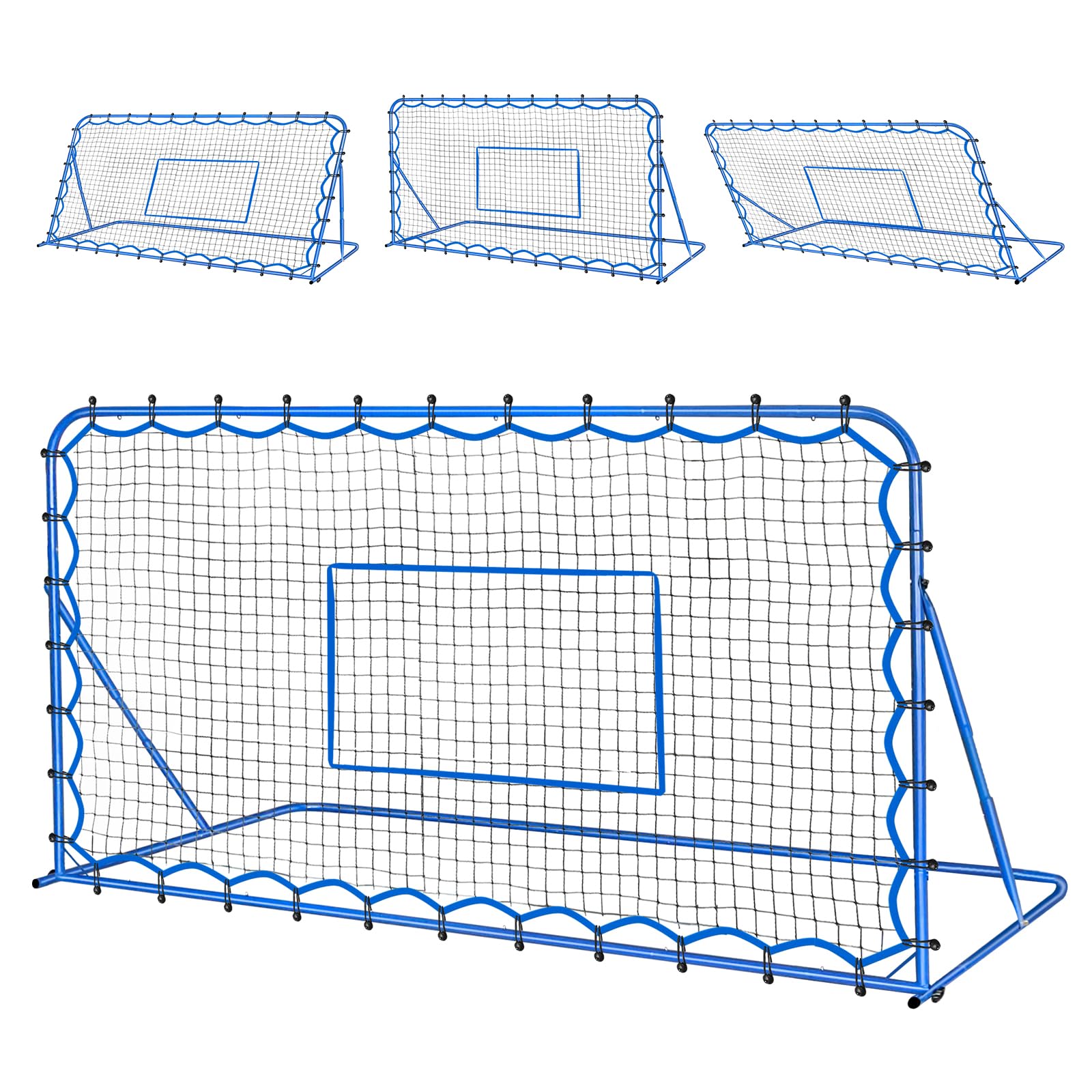 Best Soccer Rebounder Net for Training - Adjustable Angle for Control & Passing Practice | Portable Football Rebound Trainer for Kids, Teens & Adults | Perfect for Backyard Drills, Team Practice & Solo Training