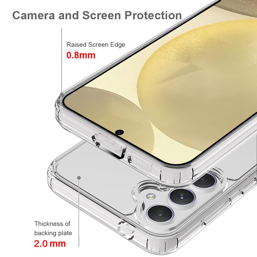 5-in-1 Bundle: 2 Pack Tempered Glass Screen Protector + Lens Protector for Samsung Galaxy S24 5G with Ultra Slim Clear Case | 9H Hardness, Shockproof, Case-Friendly | Perfect for Everyday Protection & Outdoor Activities
