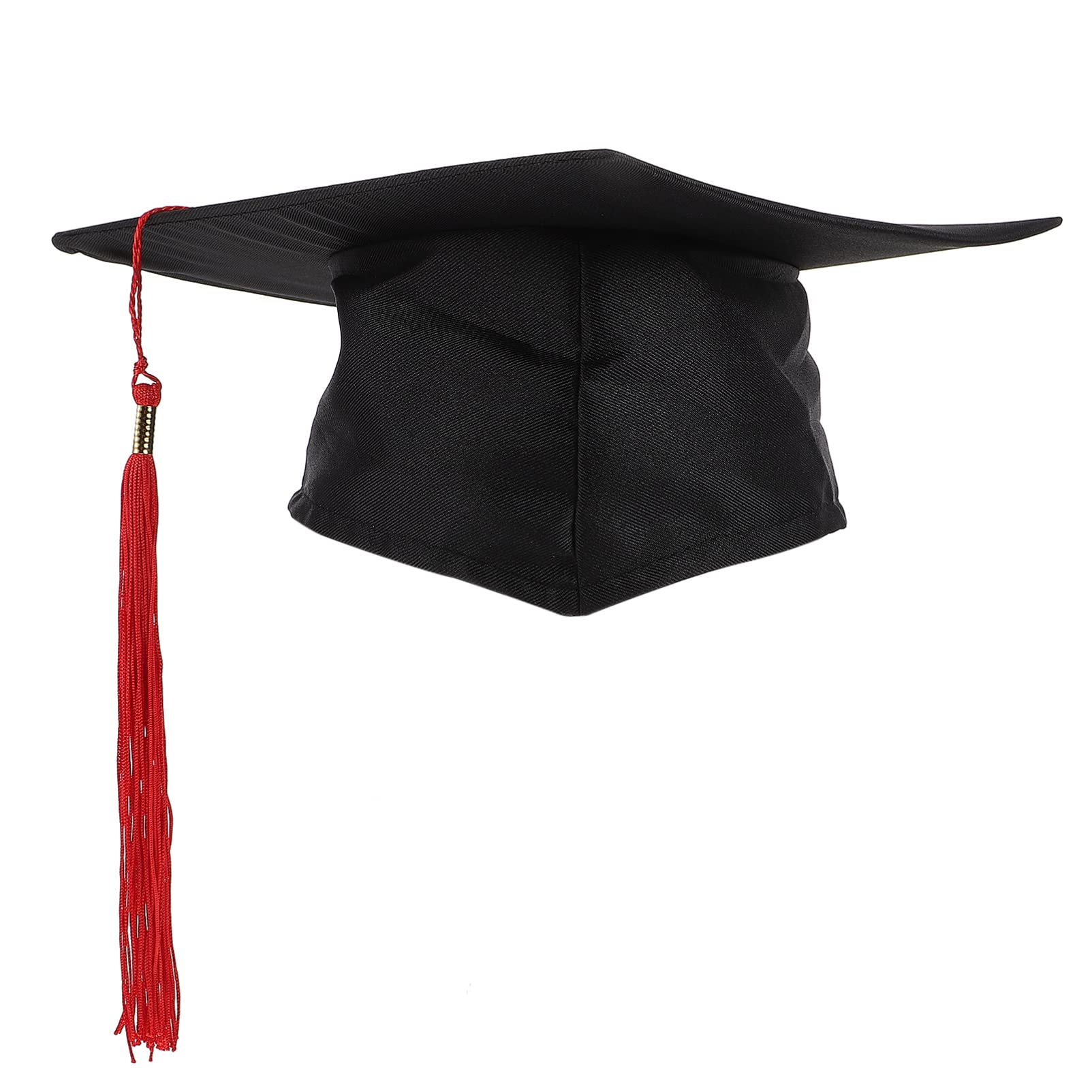PRETYZOOM Kids Graduation Cap with Red Tassel - Doctoral Costume Accessory, Polyester Graduation Hat for Children, Photo Props & Hair Accessories - Perfect for Graduation Ceremonies, School Plays & Themed Birthday Parties