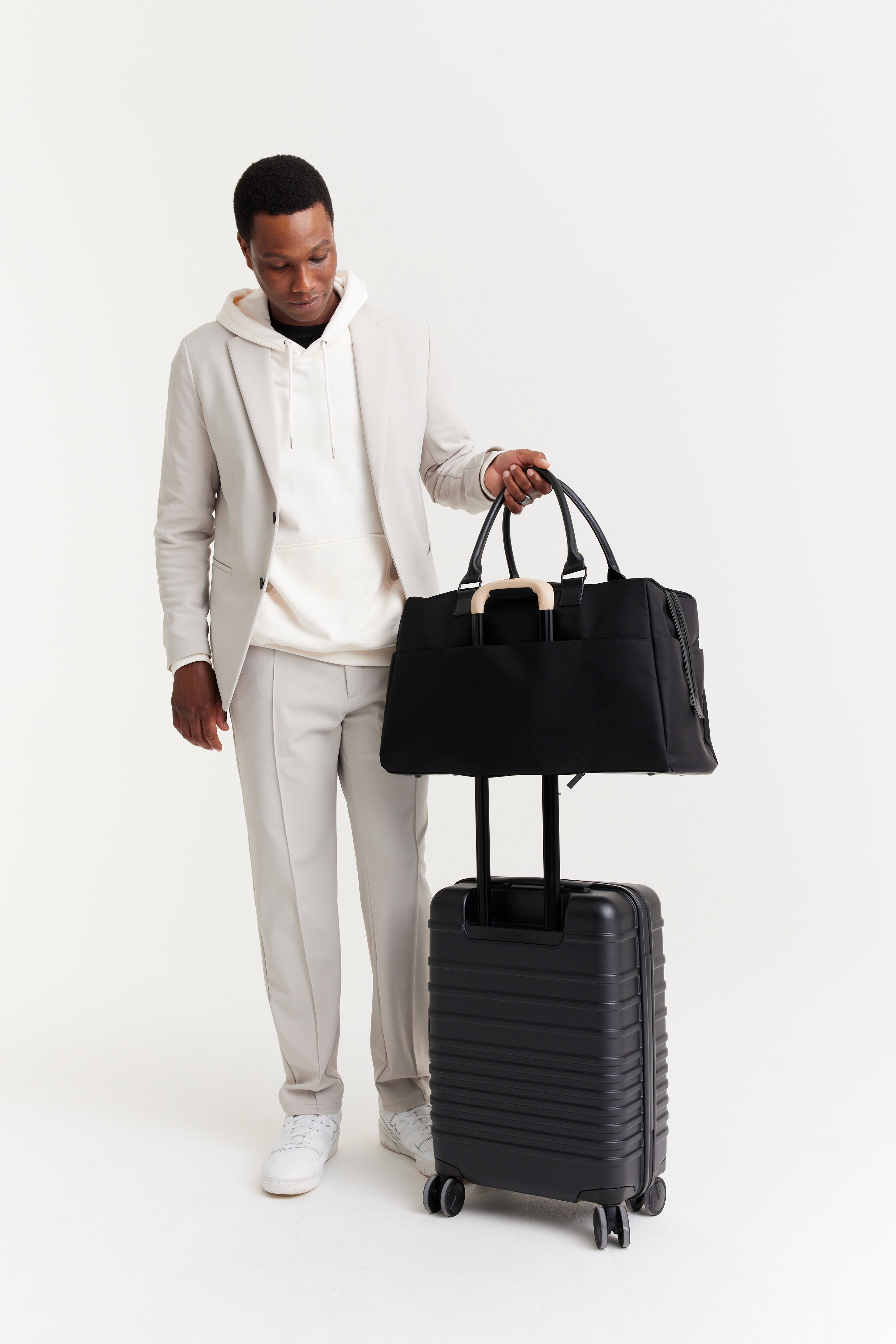 Premium Black Commuter Duffle Bag - Waterproof Travel & Gym Backpack for Men & Women | Perfect for Business Trips, Workouts & Weekend Getaways