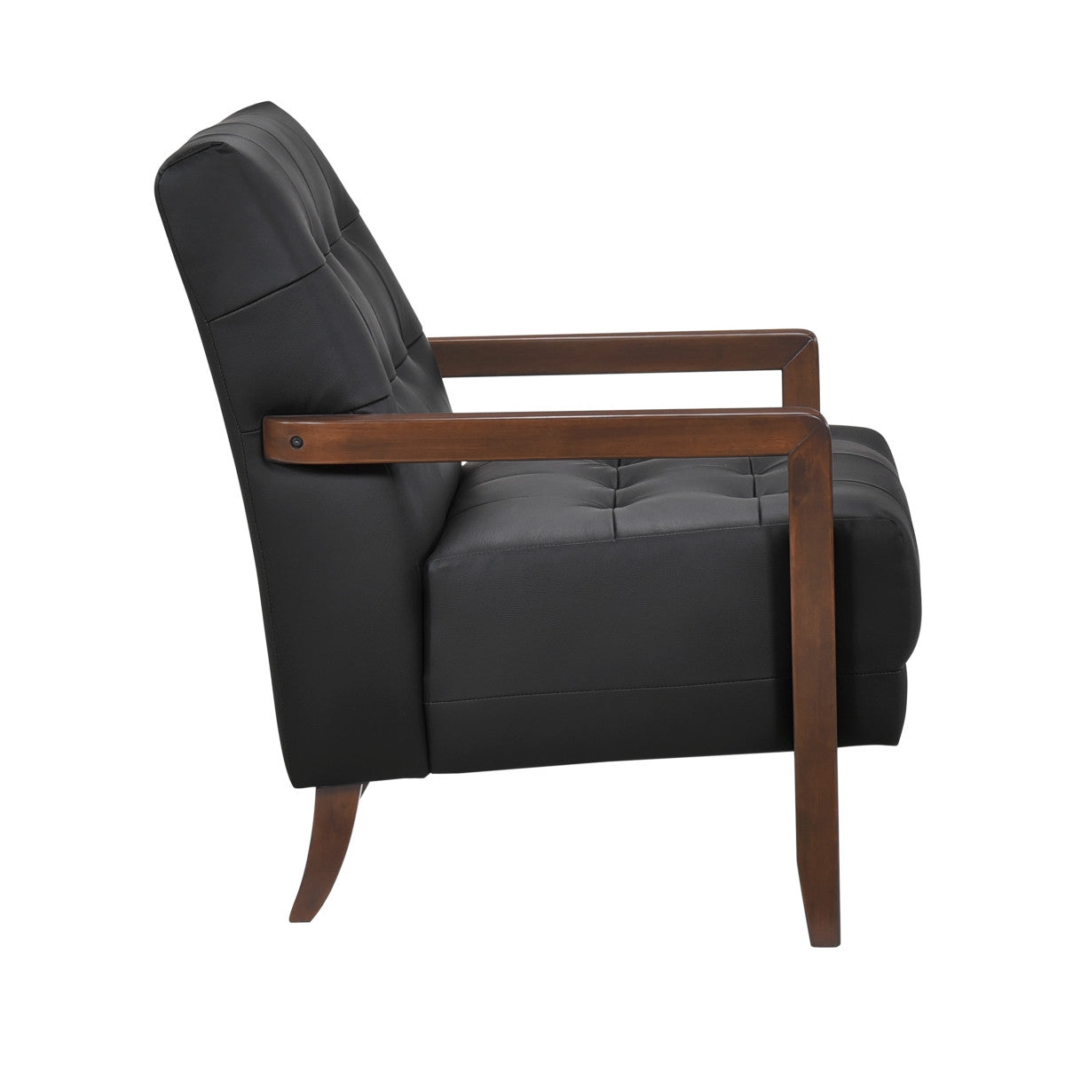 Archam Accent Chair - Modern Black Lounge Chair for Living Room, Bedroom & Office - Comfortable Upholstered Armchair with Sturdy Metal Legs