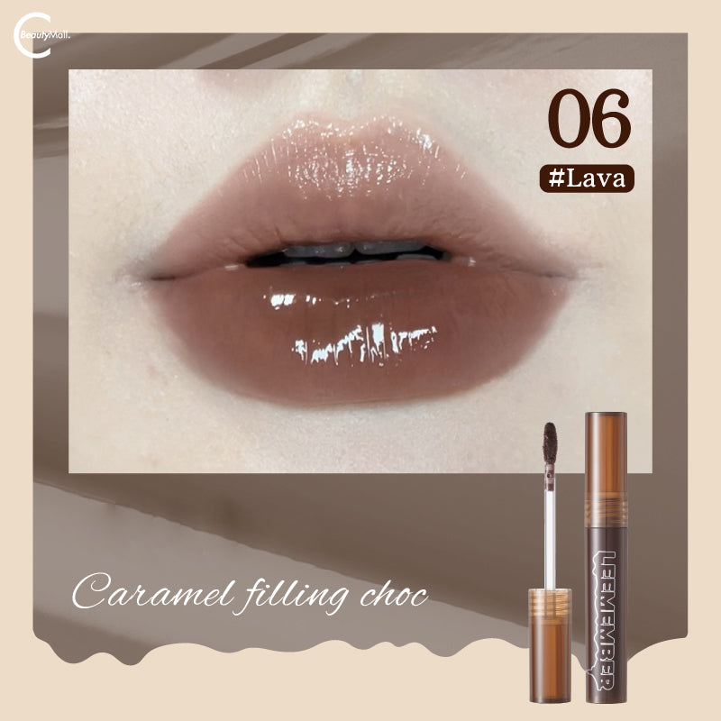 LEEMEMBER Chocolate Flavored Lip Gloss - Moisturizing & Shiny Lip Balm for Soft Kissable Lips | Perfect for Date Night, Makeup Looks & Daily Hydration