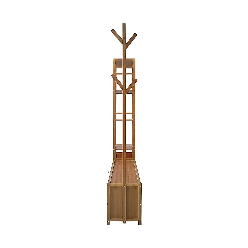 165x100cm Modern Clothes Rack Stand with Storage Shelves - Heavy Duty Coat Tree Organizer for Bedroom, Closet, Laundry Room & Entryway