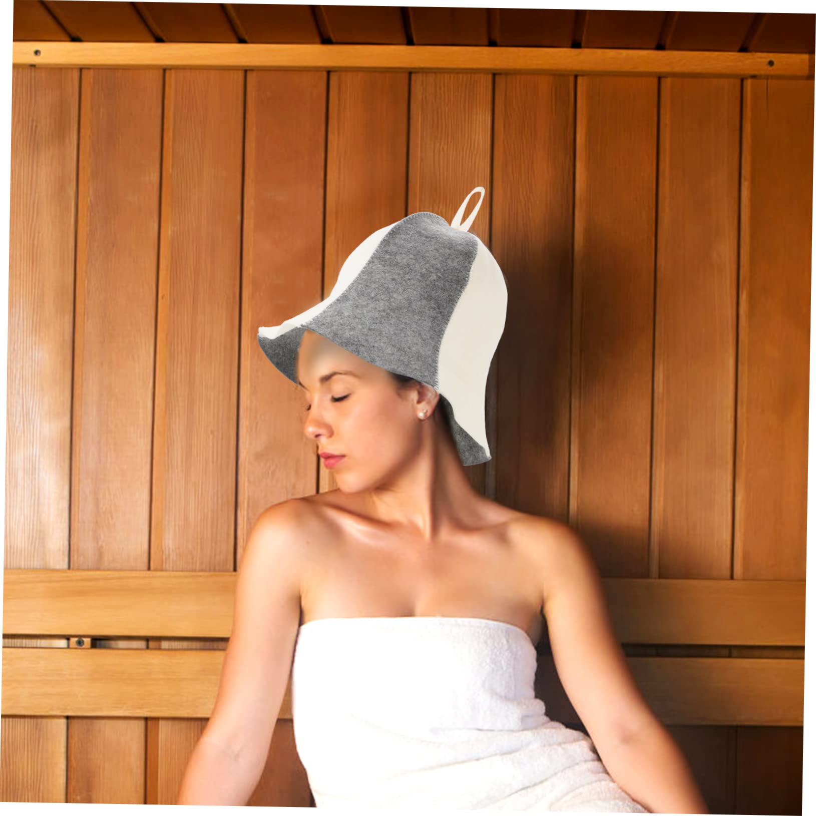 YARNOW 12 Pack Men's Breathable Felt Sauna Hat - Steam Bath & Shower Accessories for Hair Protection - Unisex Sauna Hat for Spa, Gym, and Home Use