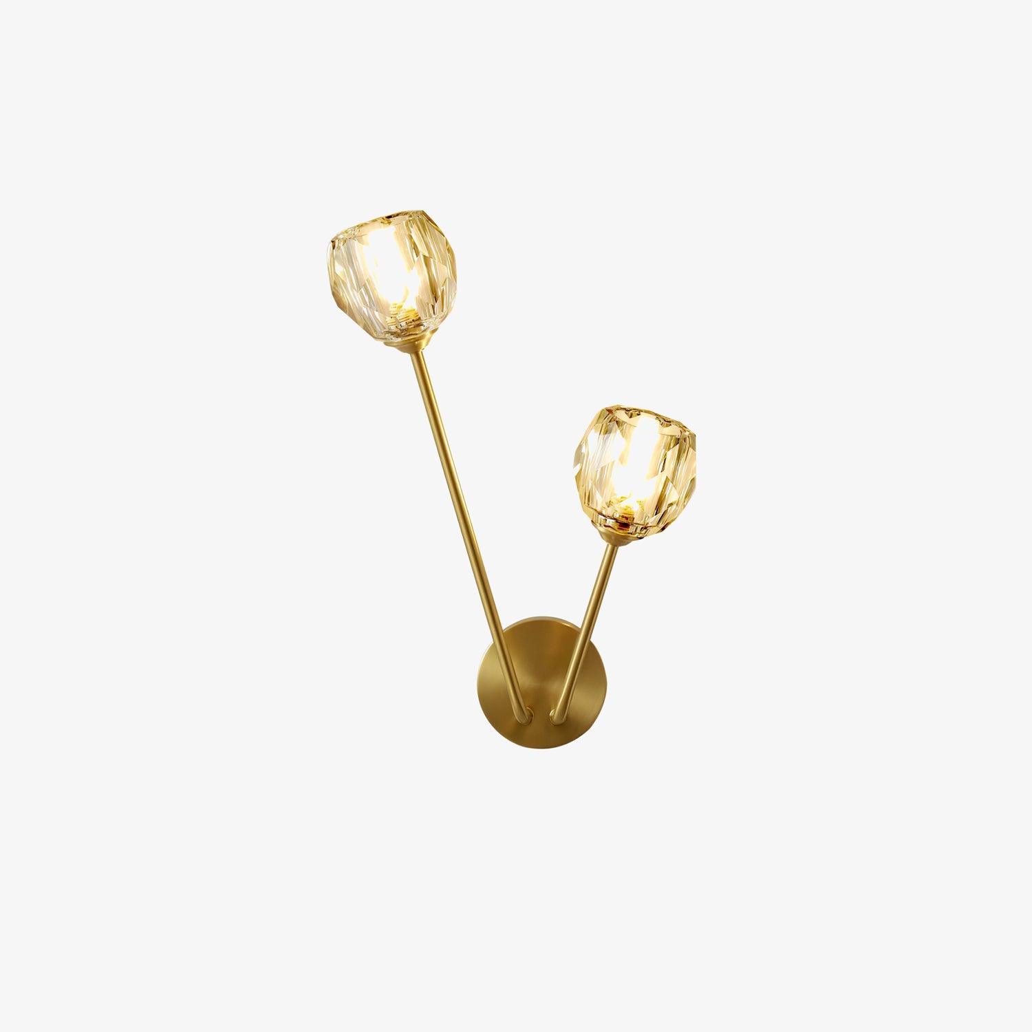 Elegant Crystal Branch Wall Light - Modern LED Sconce for Bedroom, Living Room & Hallway Decor - Energy Saving Dimmable Lighting Fixture