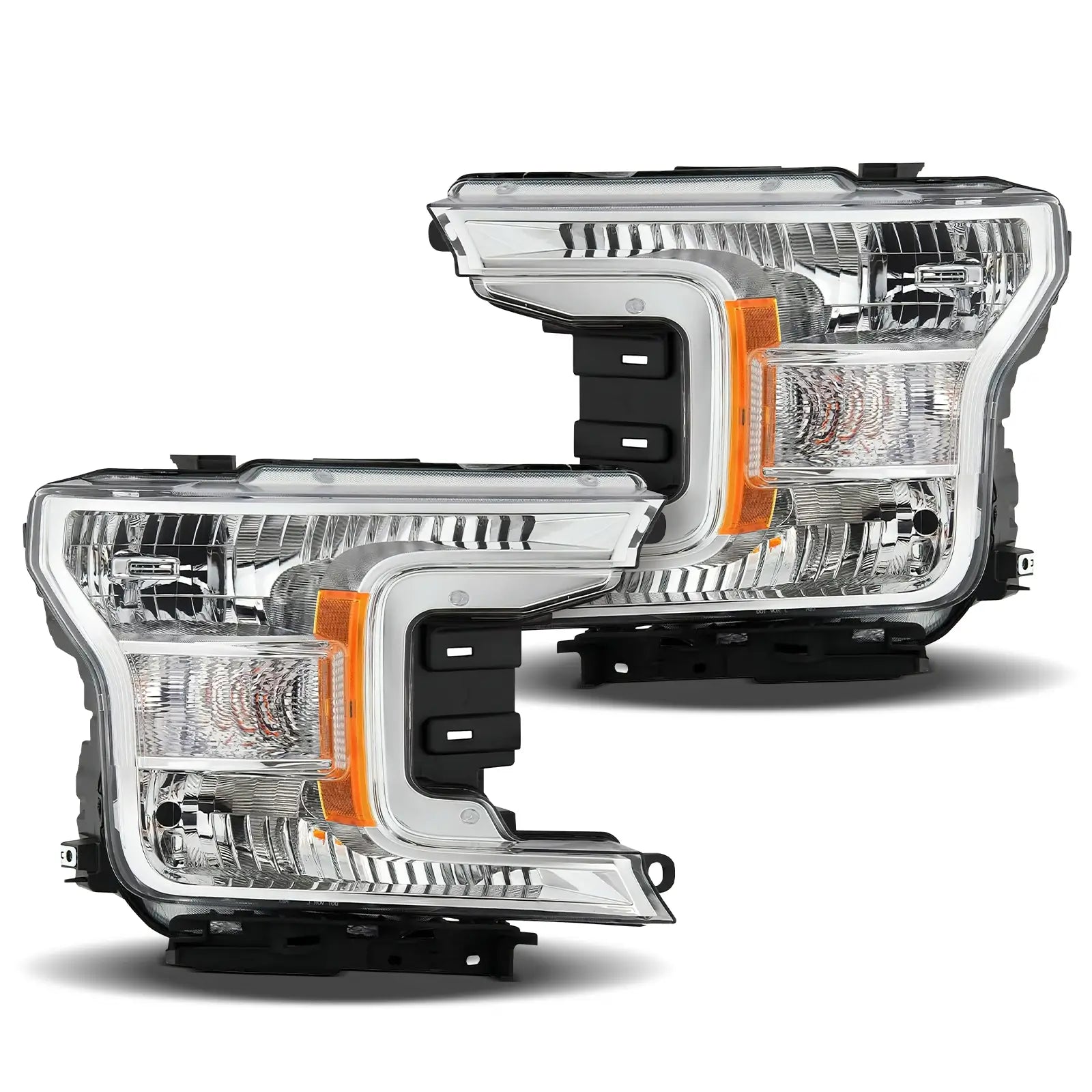 LOYO Headlight Assembly Replacement for 2018-2020 Ford F150 - OE Style Halogen Headlamps (Passenger & Driver Side) - Perfect for Night Driving & Off-Road Adventures