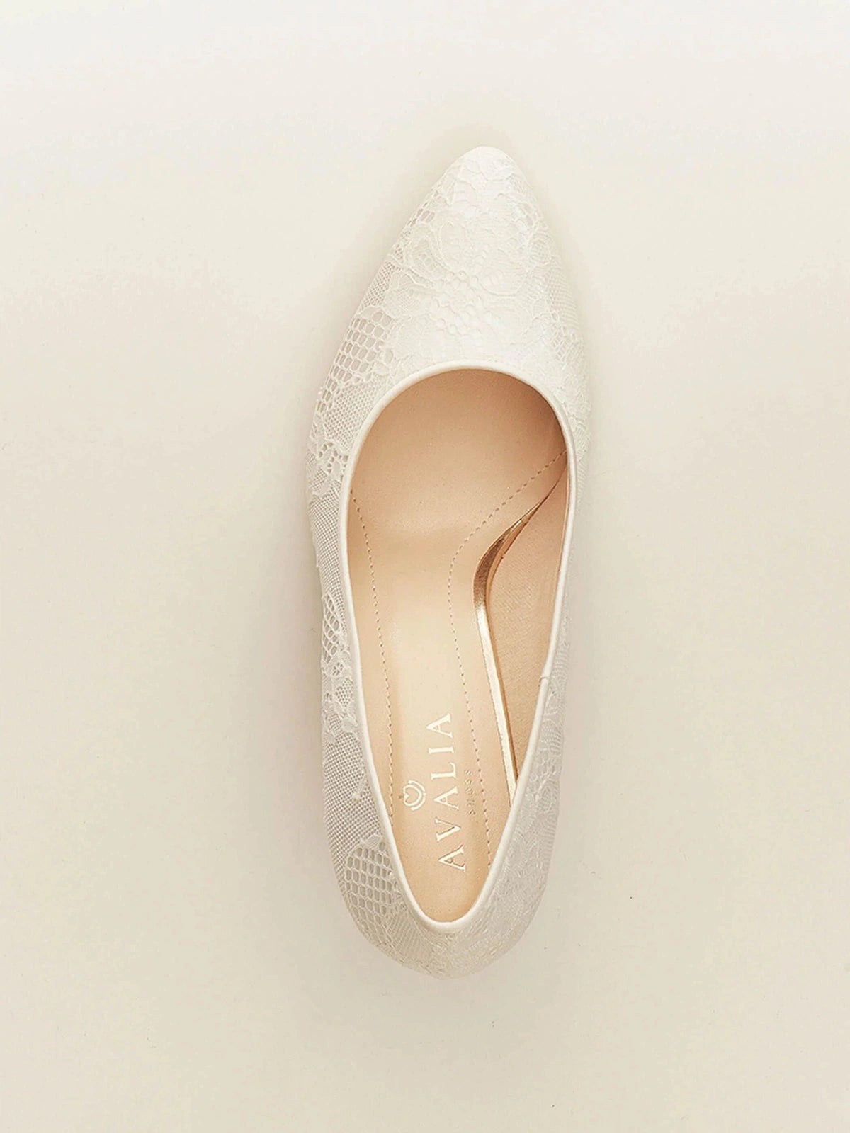 Ivory Lace Bridal Shoes for Women - Elegant Wedding Court Shoes with DEMI Heel - Perfect for Bridal Party, Formal Events & Special Occasions