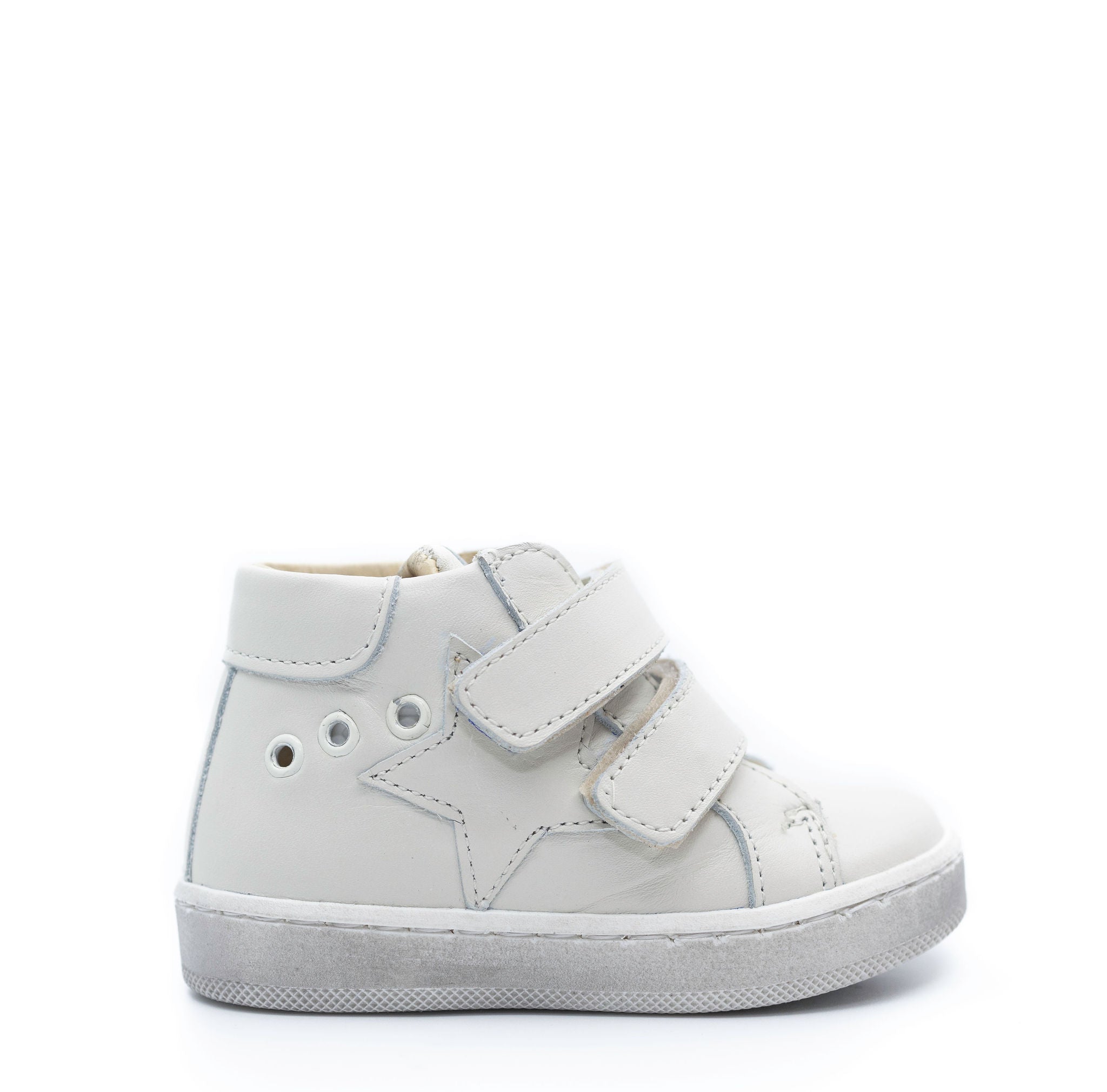 Blublonc Cream Star Hi Top Baby Sneakers - Cute & Comfortable First Walking Shoes for Toddlers - Perfect for Daily Wear, Playtime & Special Occasions