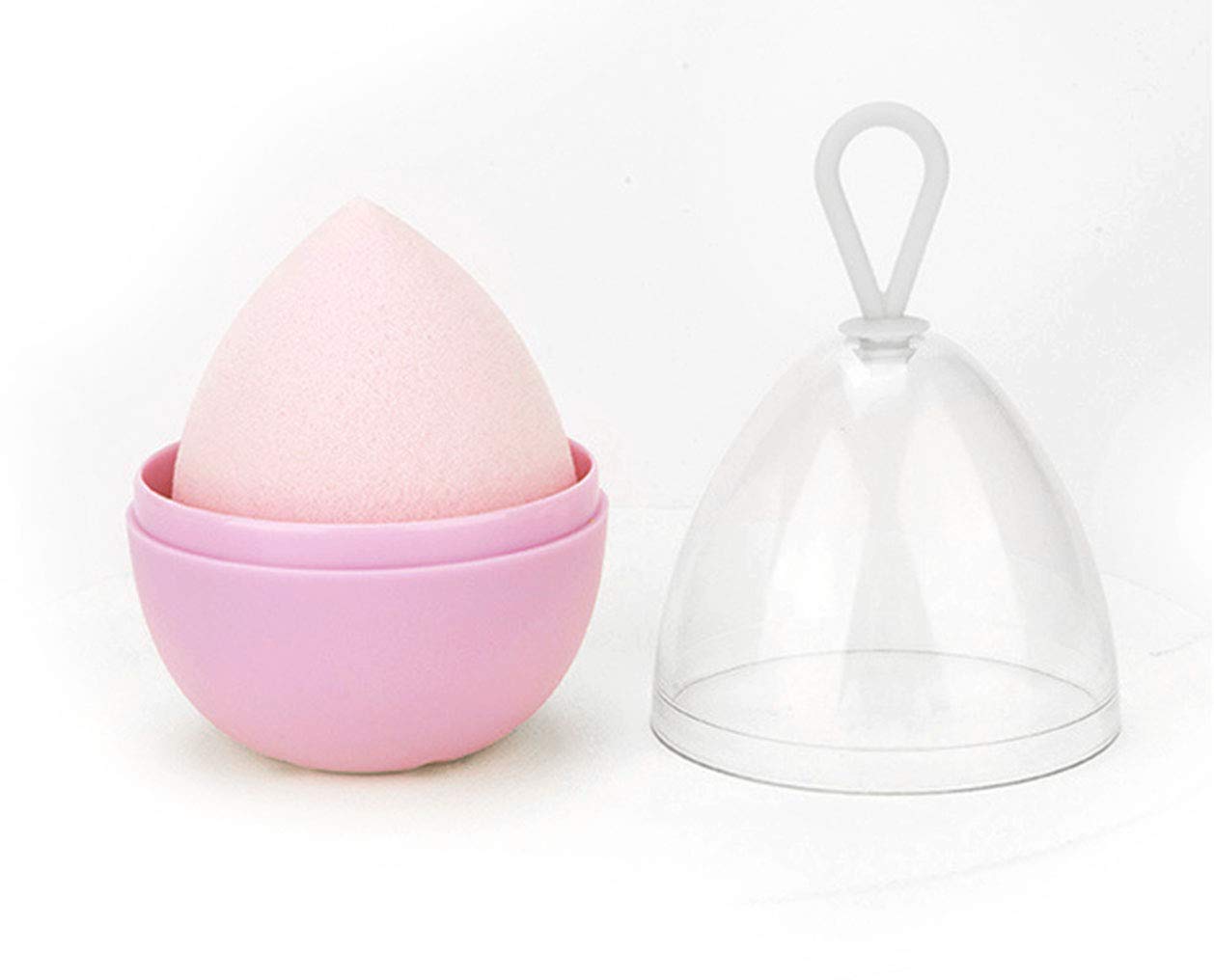 CRIZAN 4-Piece Pink Beauty Sponge Blender Set with Travel Case & 4 Random Color Makeup Sponges | Perfect for Travel, Home & Professional Makeup Application