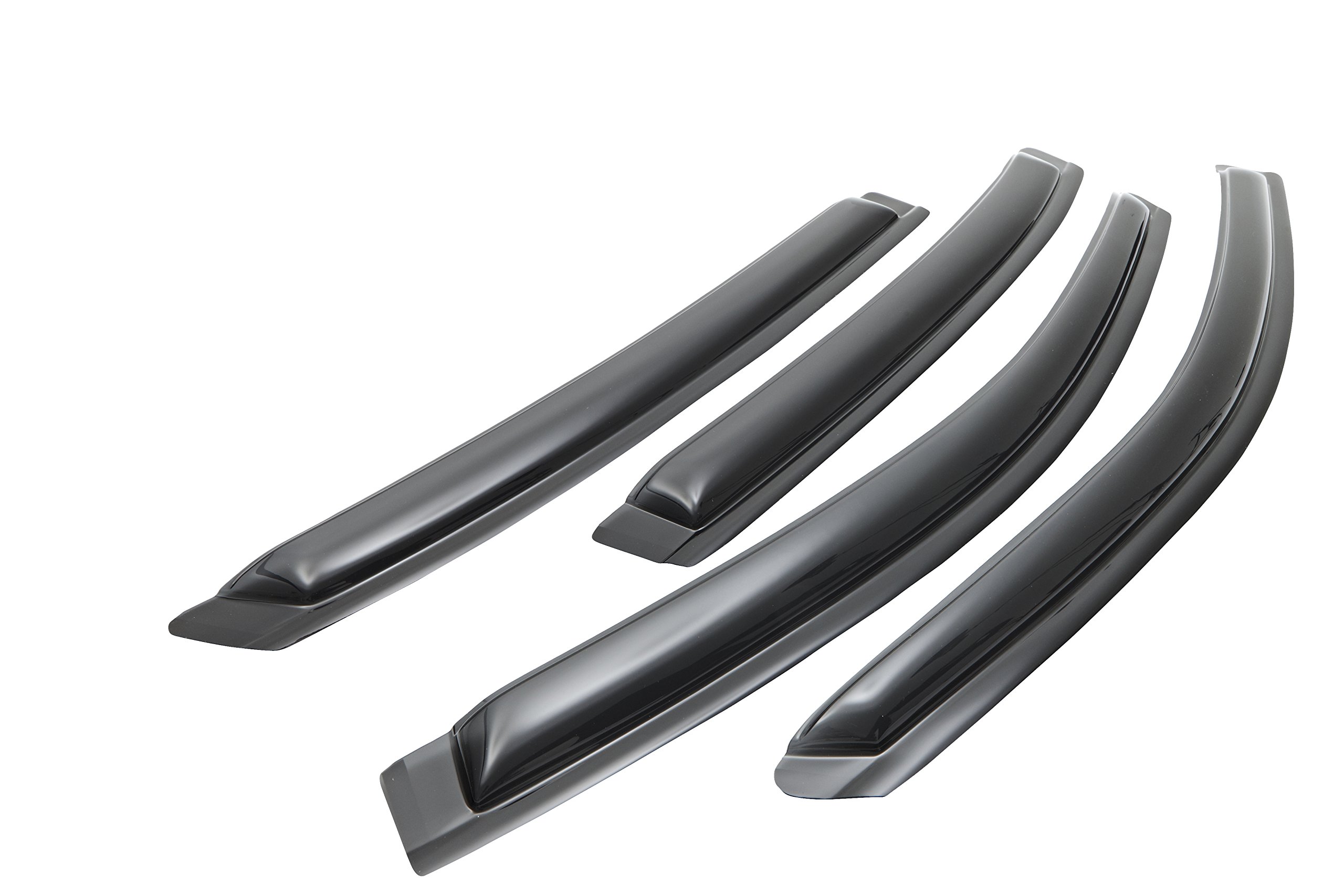 ACDelco GM Accessories 19243419 Smoke Black Front & Rear Tape-On Side Window Weather Deflectors for Enhanced Driving Comfort