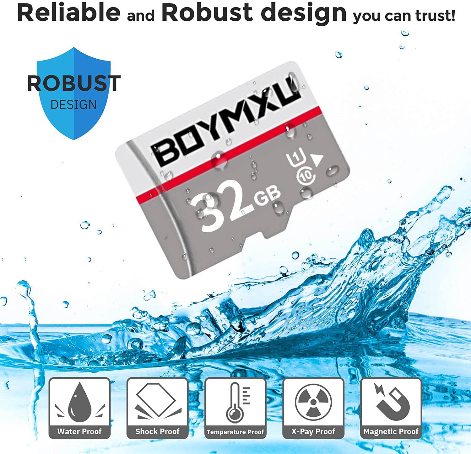 32GB Micro SD Card with Adapter - Class 10 U1 High Speed Memory Card - Compatible with Samsung Tablets, Smartphones, Cameras & Computers - Perfect for 4K Video Recording, Gaming & File Storage - 1 Year Warranty