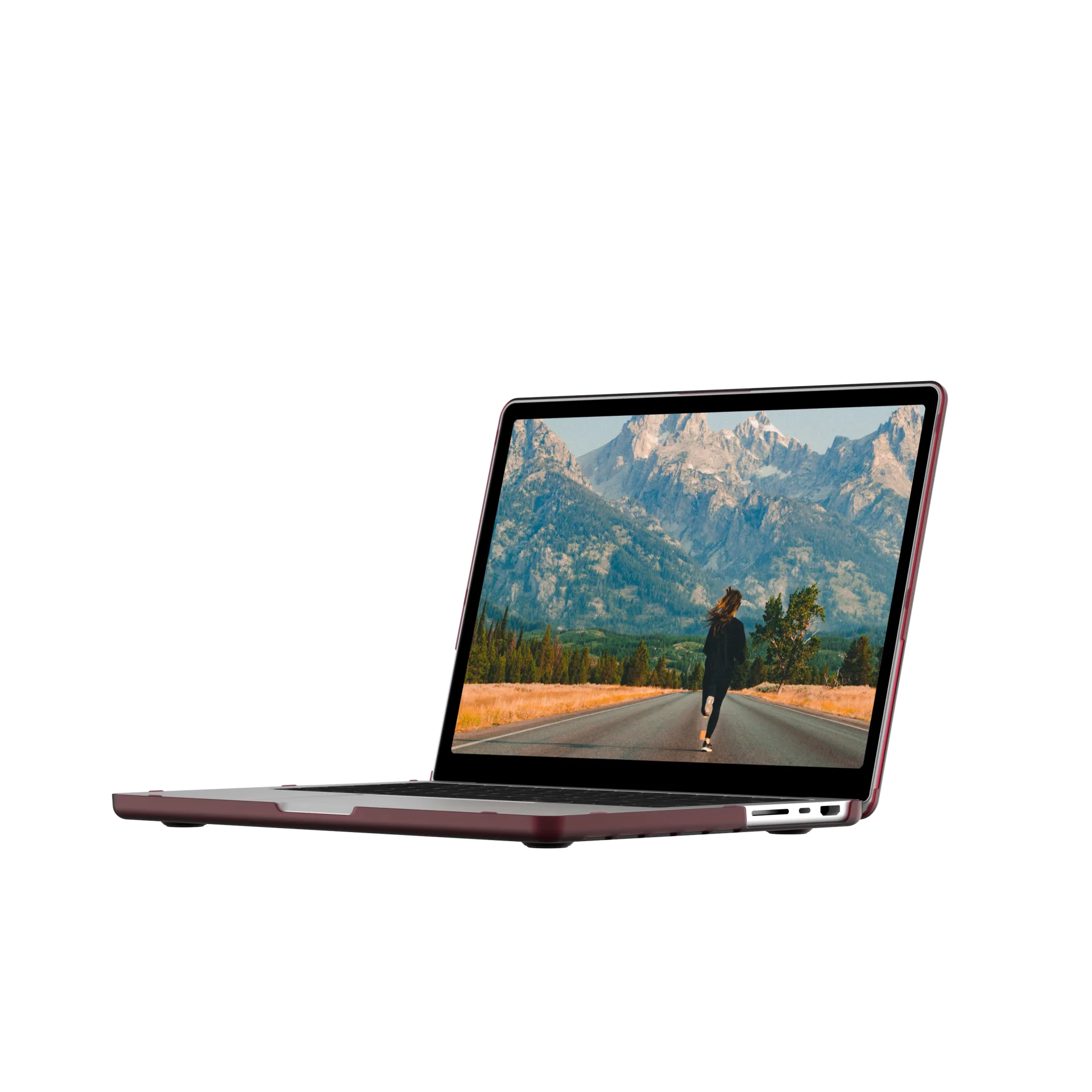 UAG U Dot Series Protective Case for MacBook Pro 14 Inch (M1/M2 MAX & PRO, 2021-2023 Models) - Durable Shockproof Cover in Aubergine Purple | Perfect for Work, Travel & Everyday Use